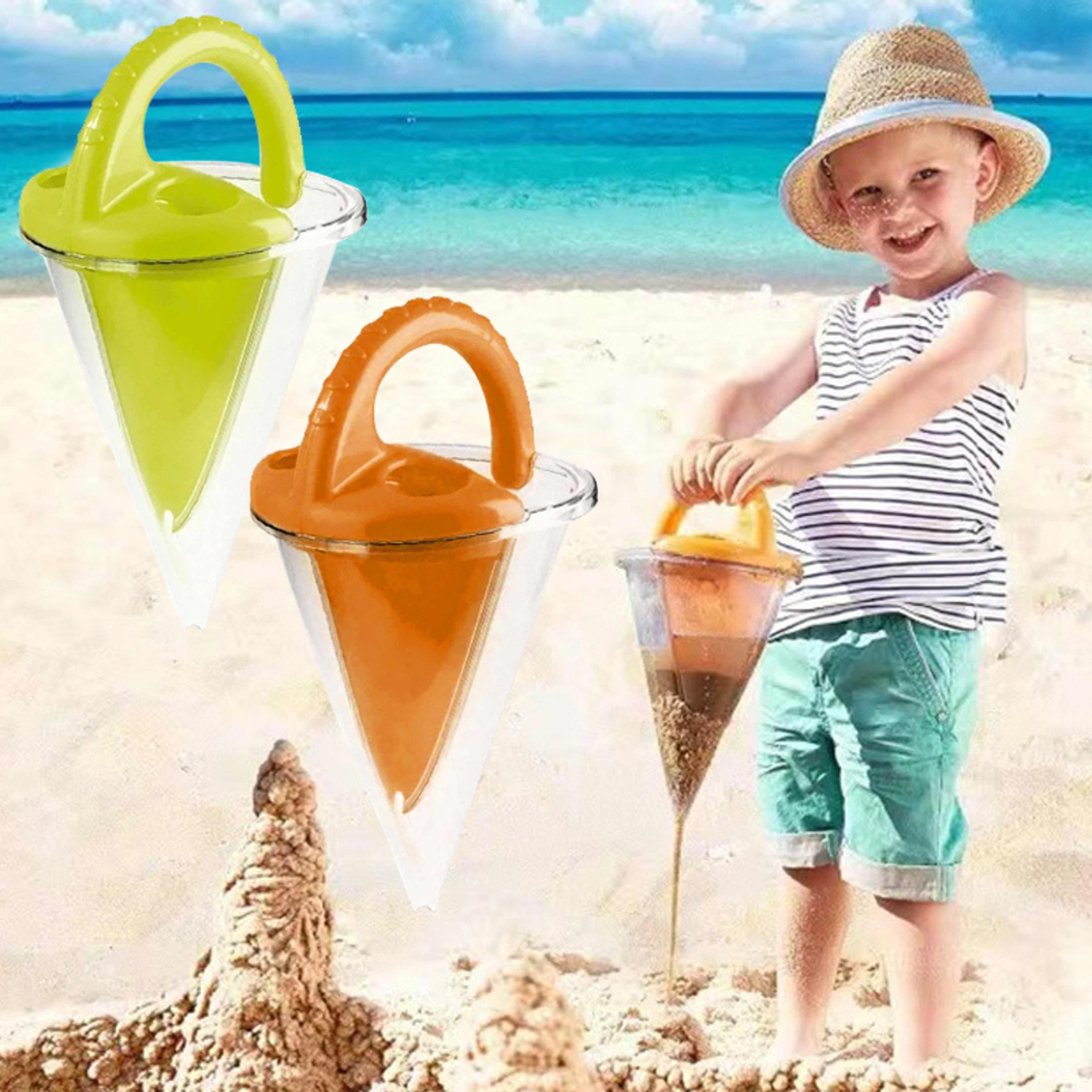 Coastal Flow Sand Funnel Toy For Kids Creative Beach Toys For Kids Sandcastle Builder 0