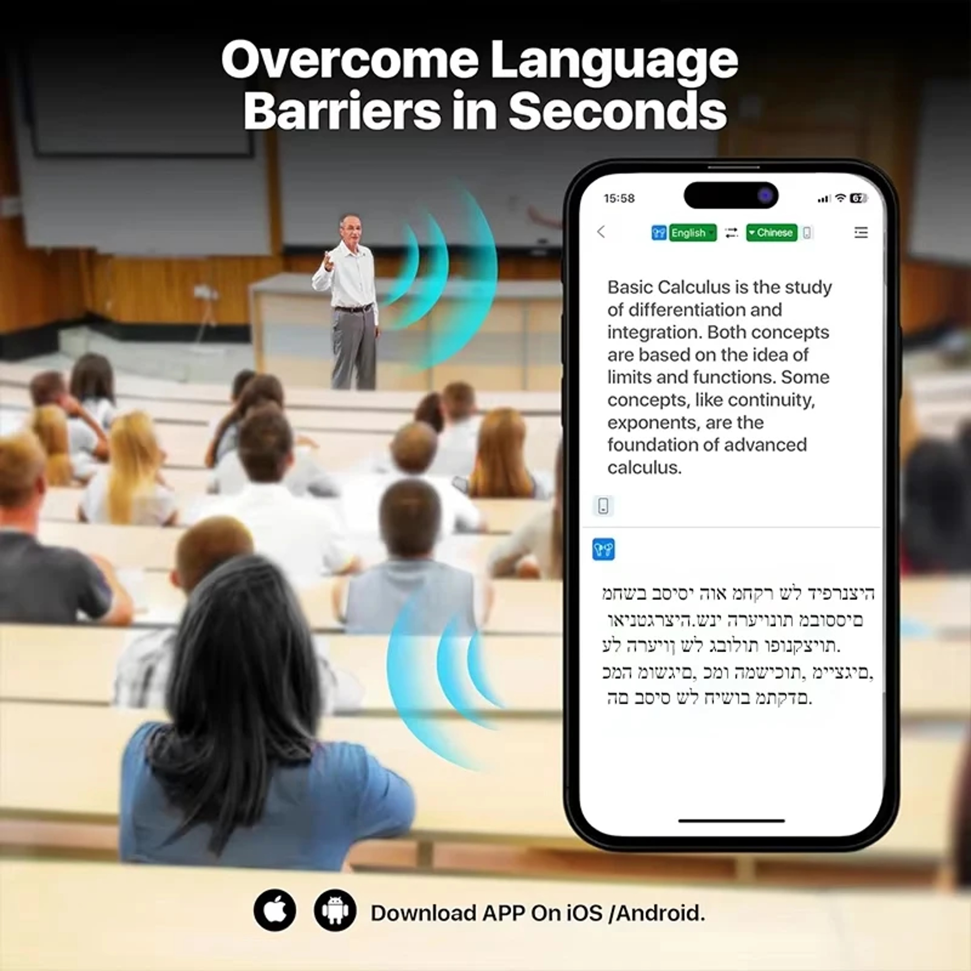AI Translator Earbuds Real Time Language Translator Headphones With Languages For Travel  Business 1