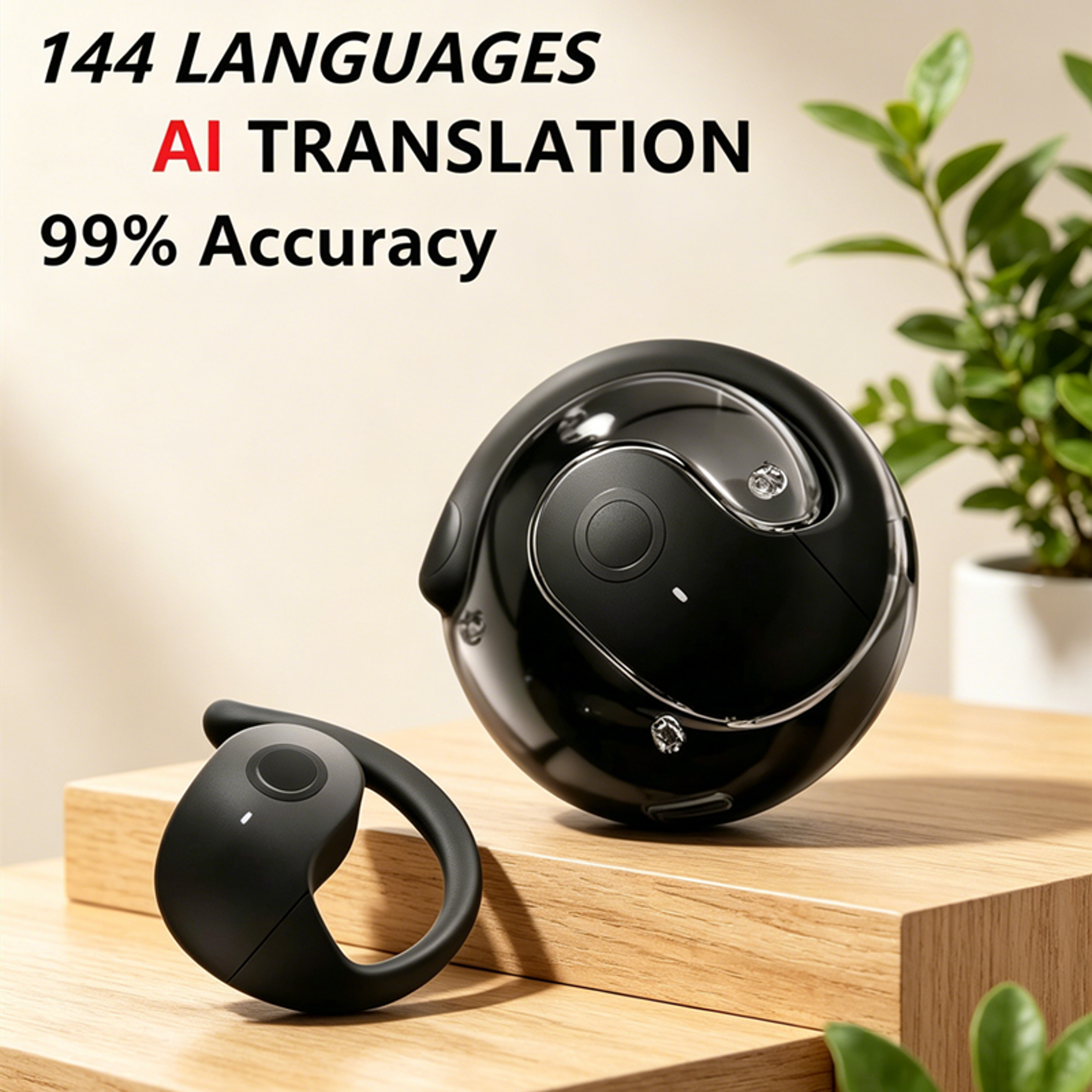 AI Translator Earbuds With Real Time Translation For Languages Bluetooth Travel Headphones 5