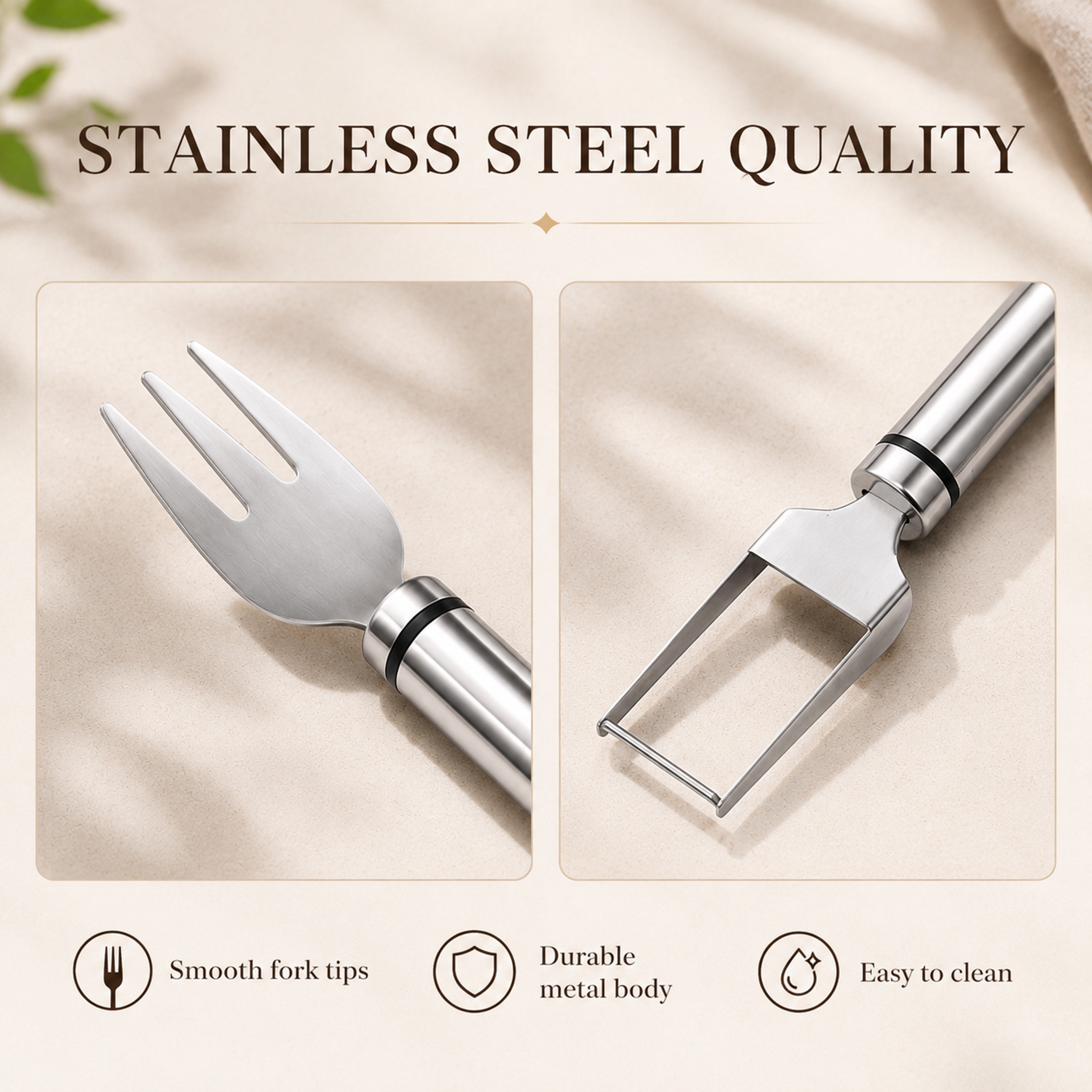 Stainless Steel Fruit Fork  Fruit Cutter Portable Fruit Slicer Kitchen Gadget 5