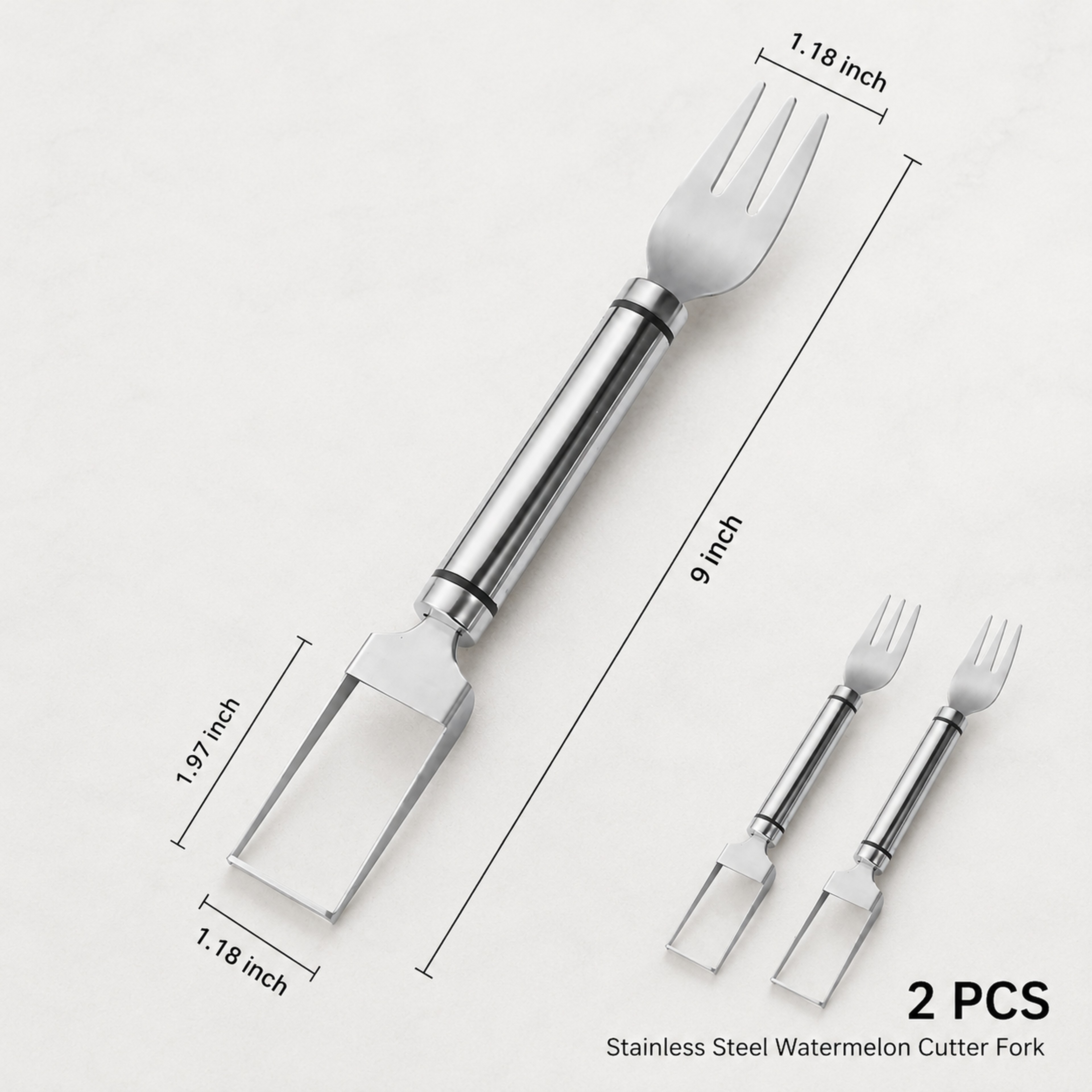 Stainless Steel Fruit Fork  Fruit Cutter Portable Fruit Slicer Kitchen Gadget 8
