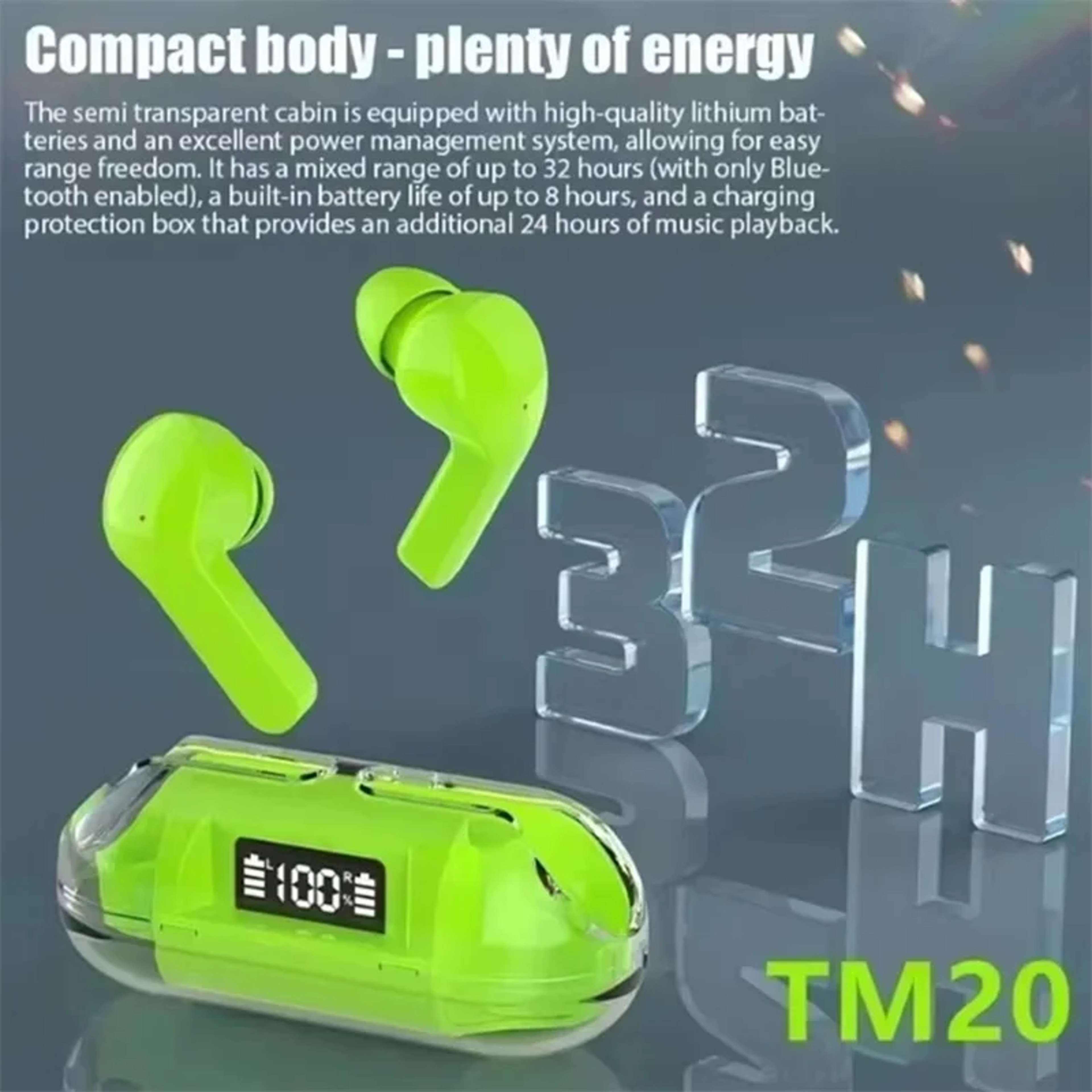 Smart Display Bluetooth Earbuds Wireless Earbuds with Stereo Sound & Microphone – view 5