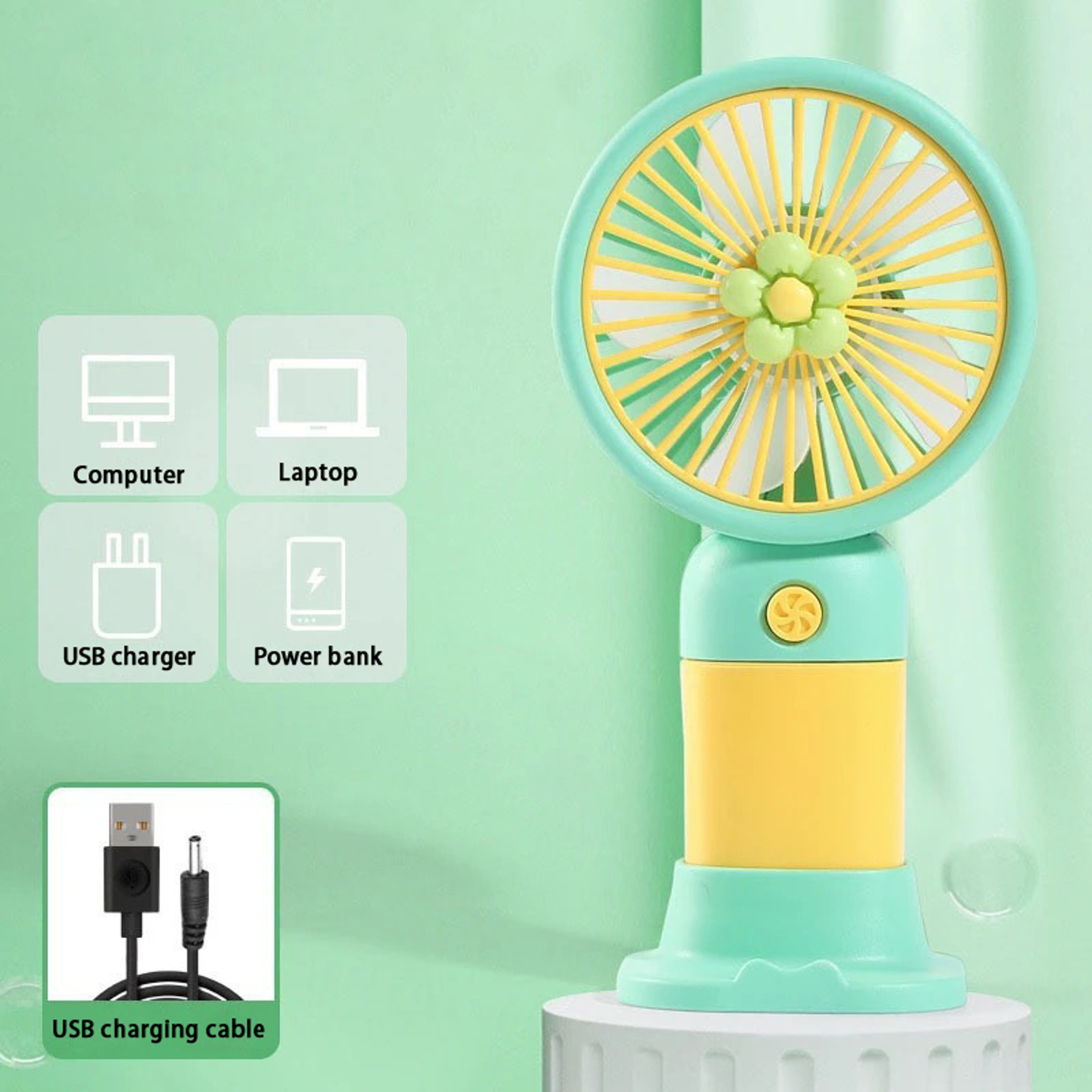 Portable Handheld Fan USB Rechargeable Mini Desk Fan for Travel, Office & Outdoor Cooling – view 11