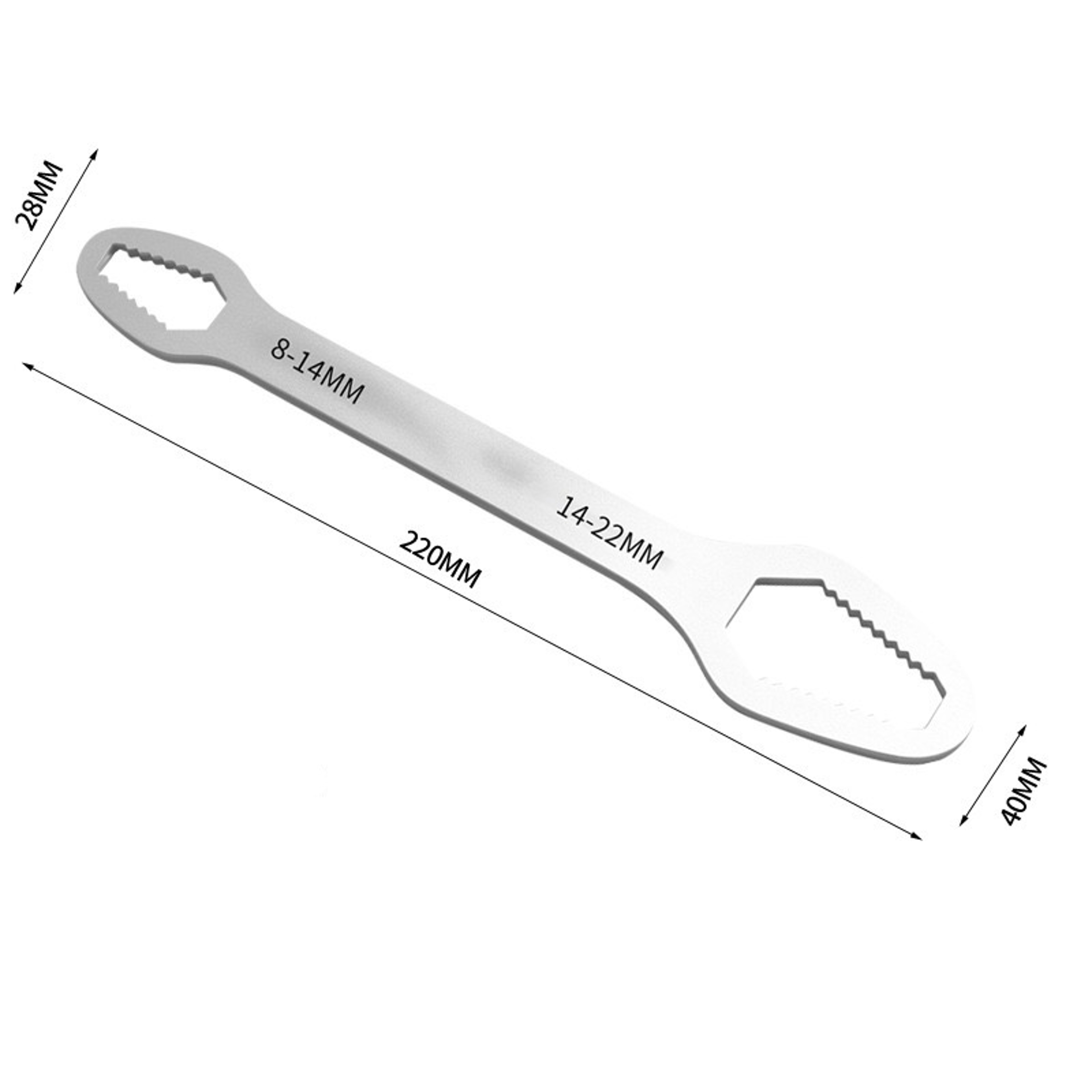 Universal Self Tightening Wrench Double End Adjustable Spanner For Home  Auto Repair 9