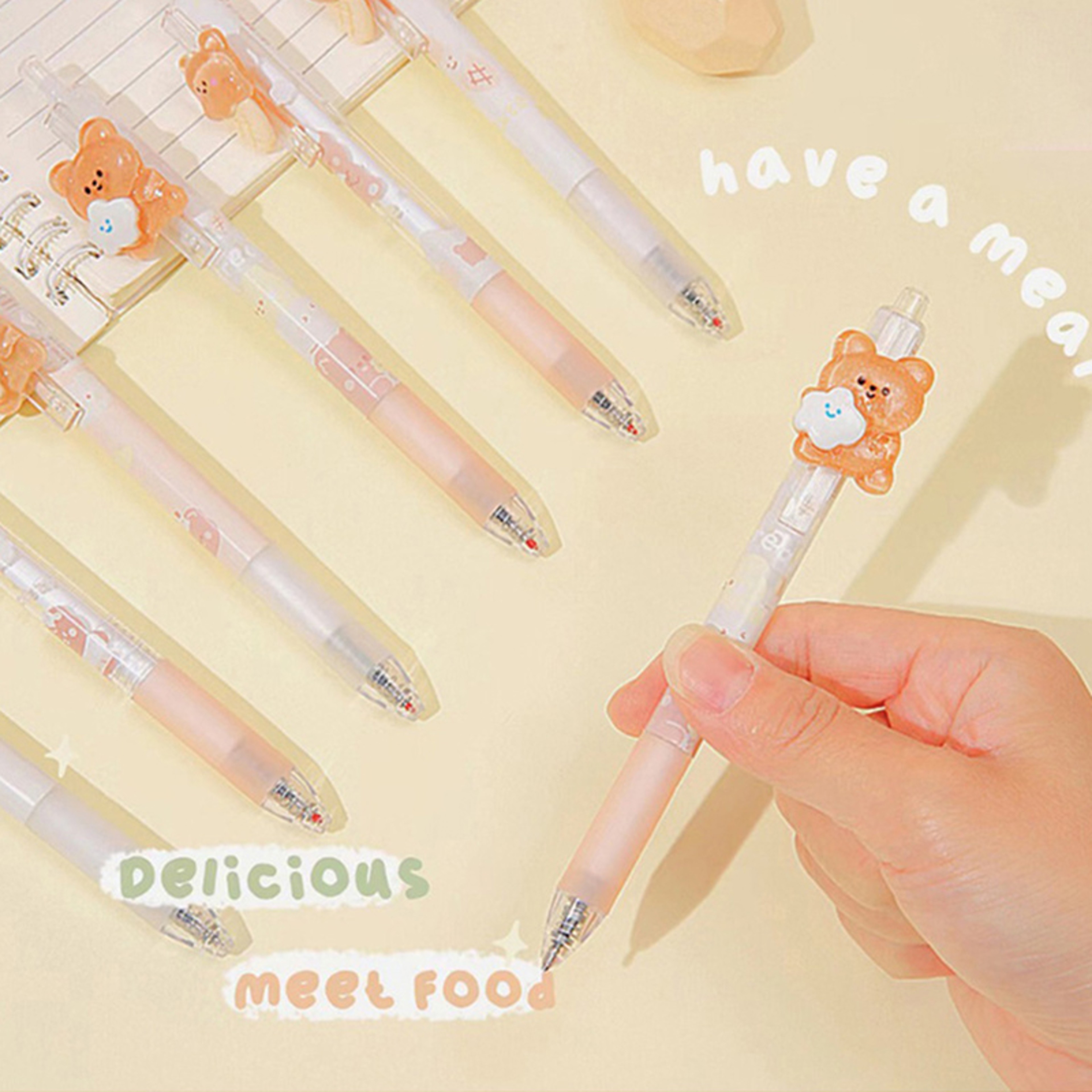 Cute Bear Mechanical Pencil Set With Back To School Backpack Theme Kawaii Writing Pencil 3