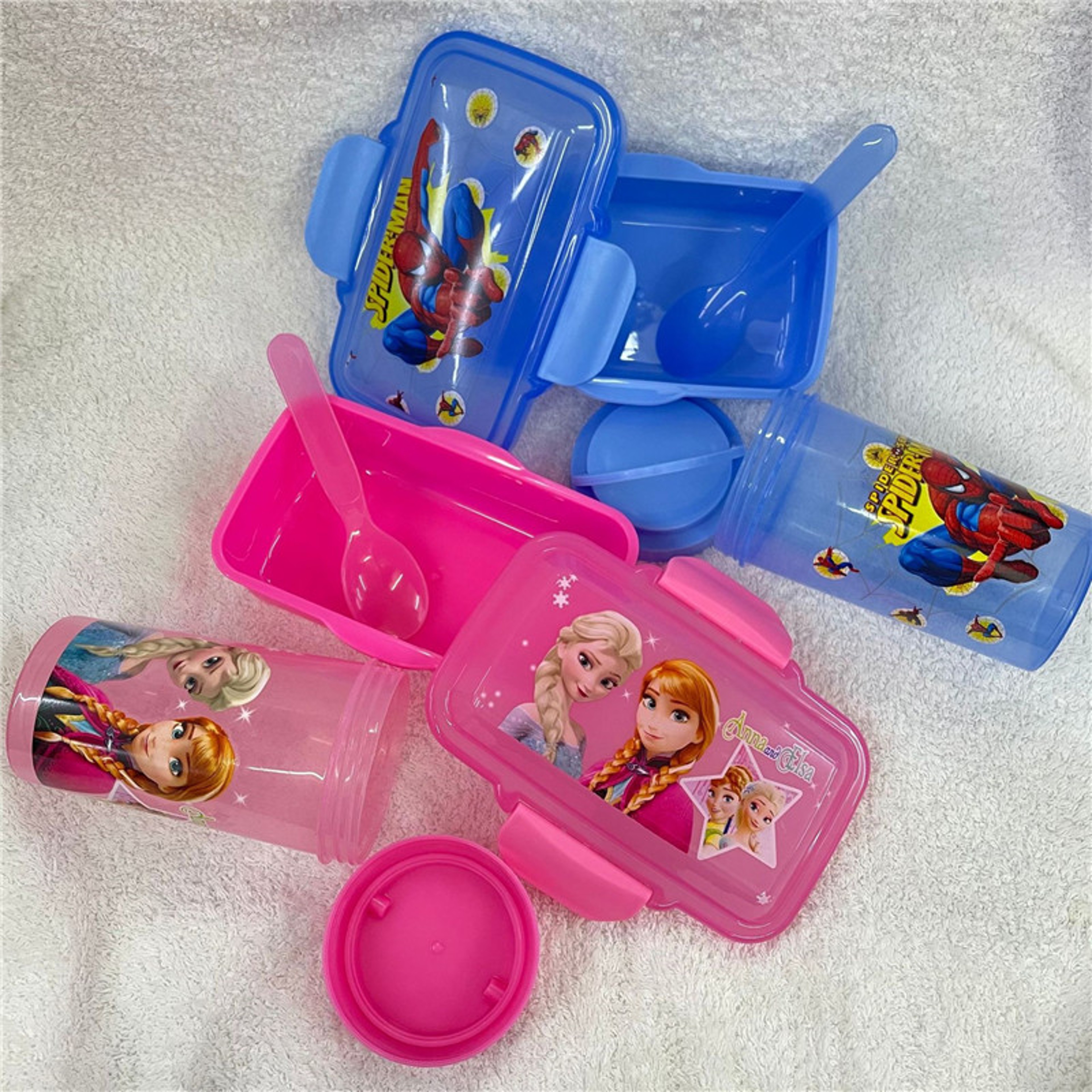 Snow Princess Anime Lunch Box With Bottle  Spoon For Kids Back To School Backpack Essentials 1