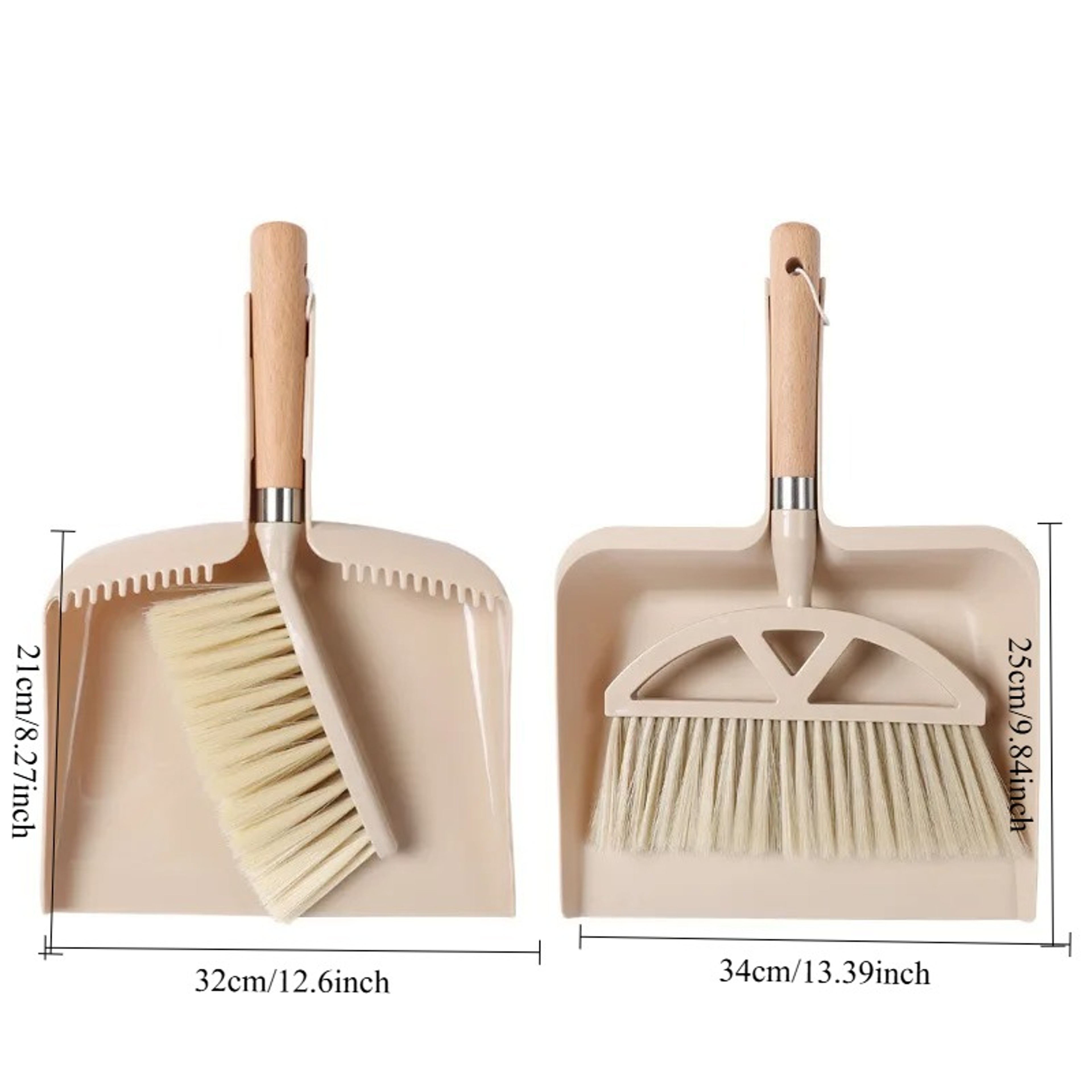 Compact mini dustpan and brush Set with Wooden Handle for Desktop Cleaning – view 6