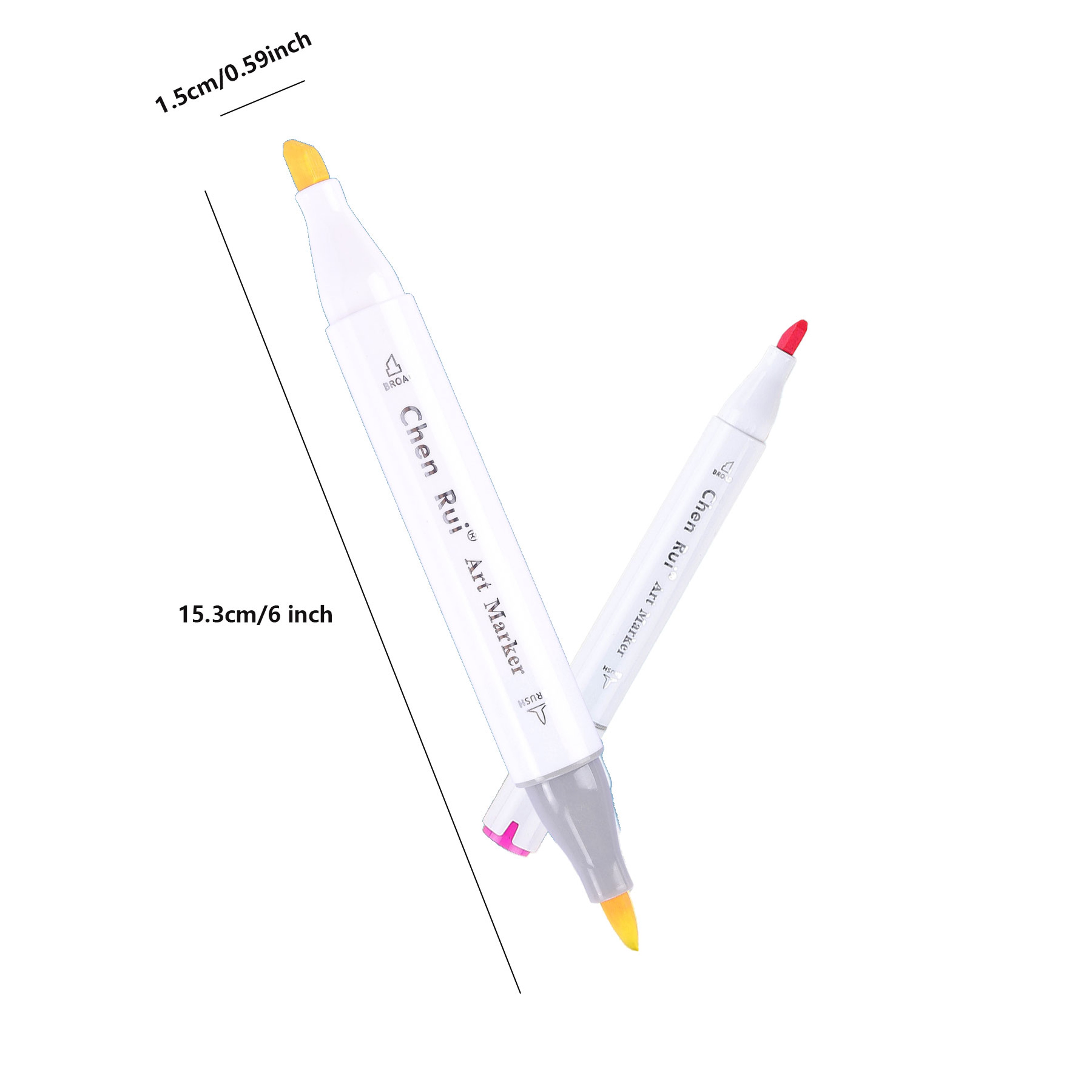 Color Alcohol Markers Set With Dual Tip Chisel  Fine Nibs For Drawing Sketching  Coloring 5