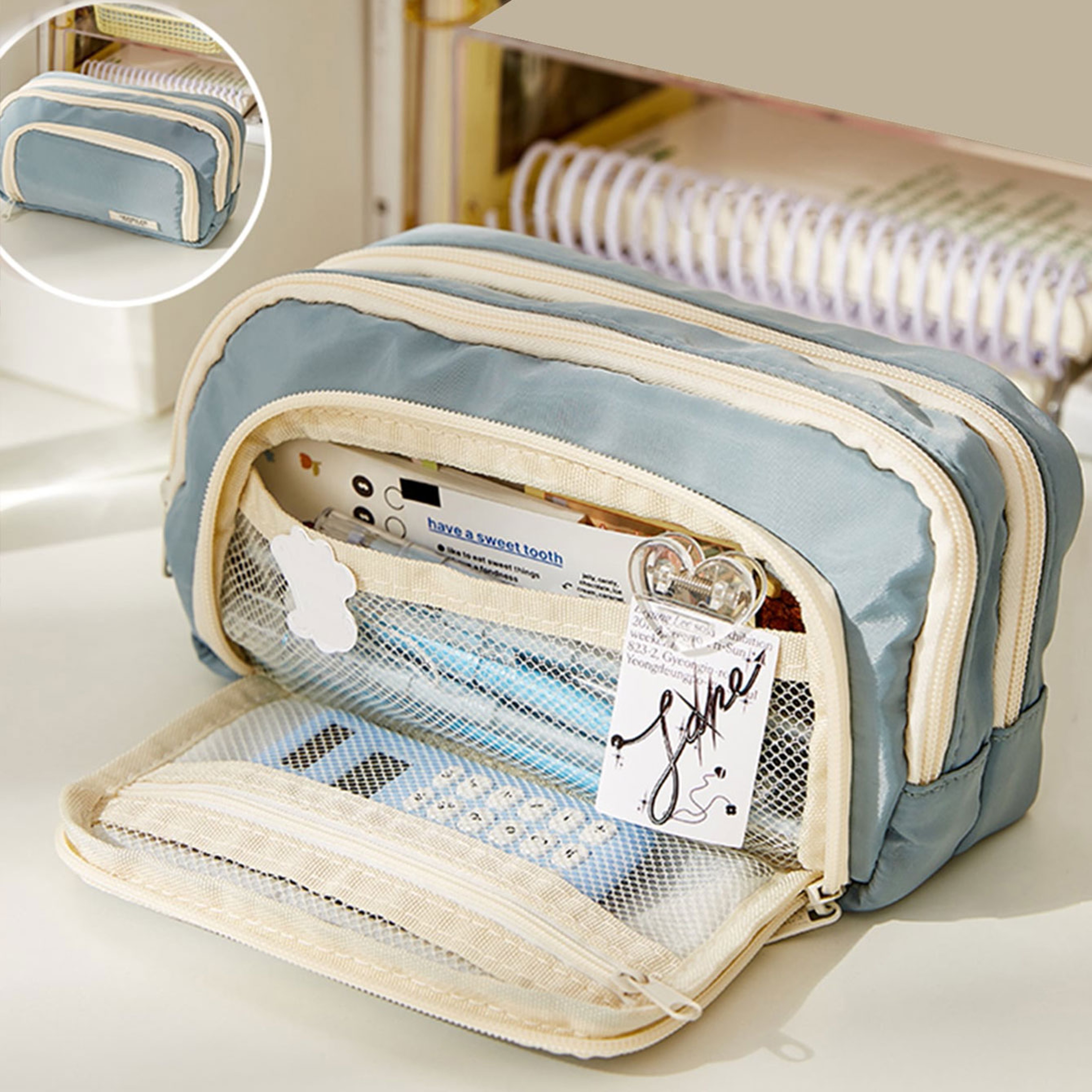 Large Capacity Pencil Case For School  Office Back To School Portable Pen Organizer Pouch 5