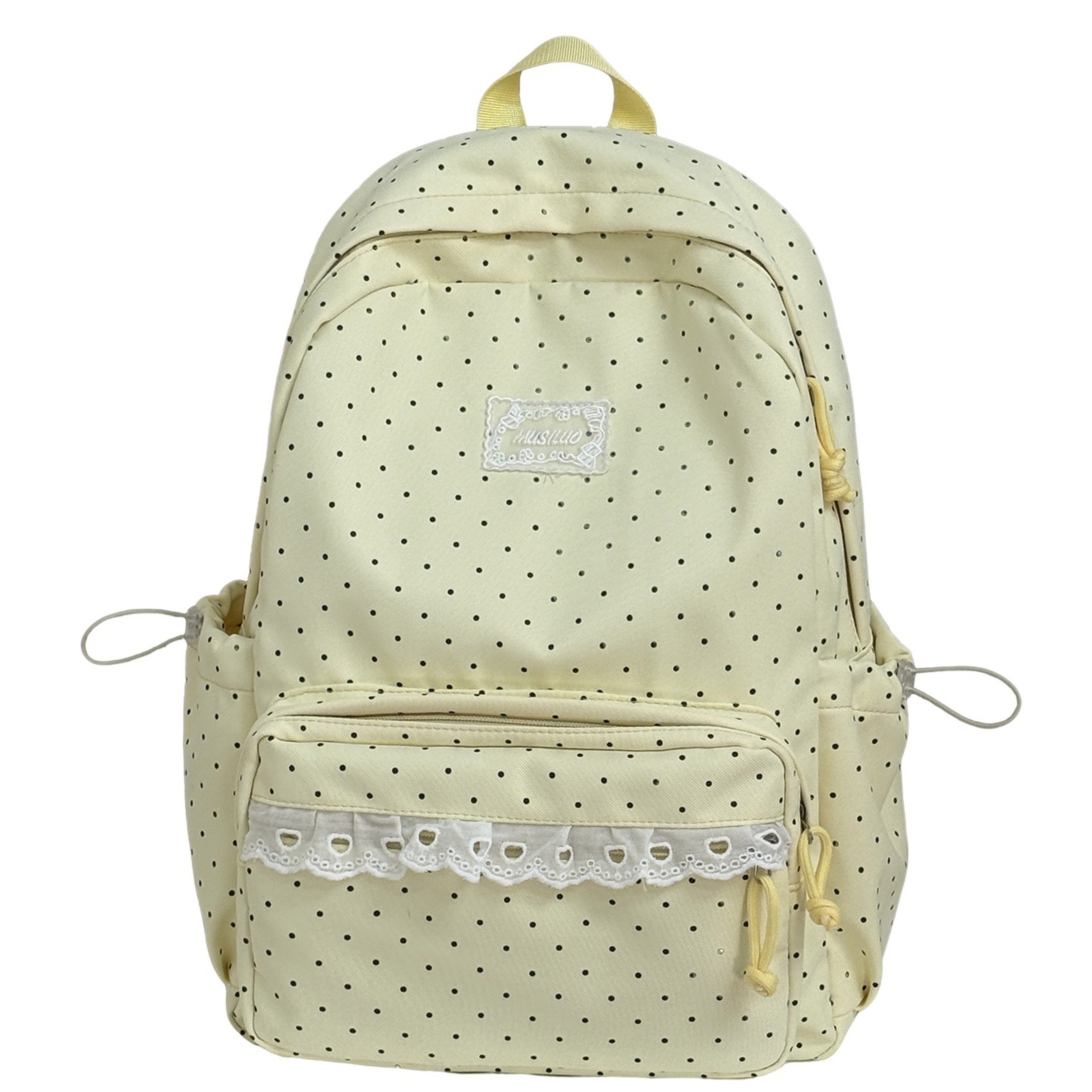 Back To School Korean Style Backpack For Women Cute Polka Dot Lightweight Nylon School Travel Bag 3