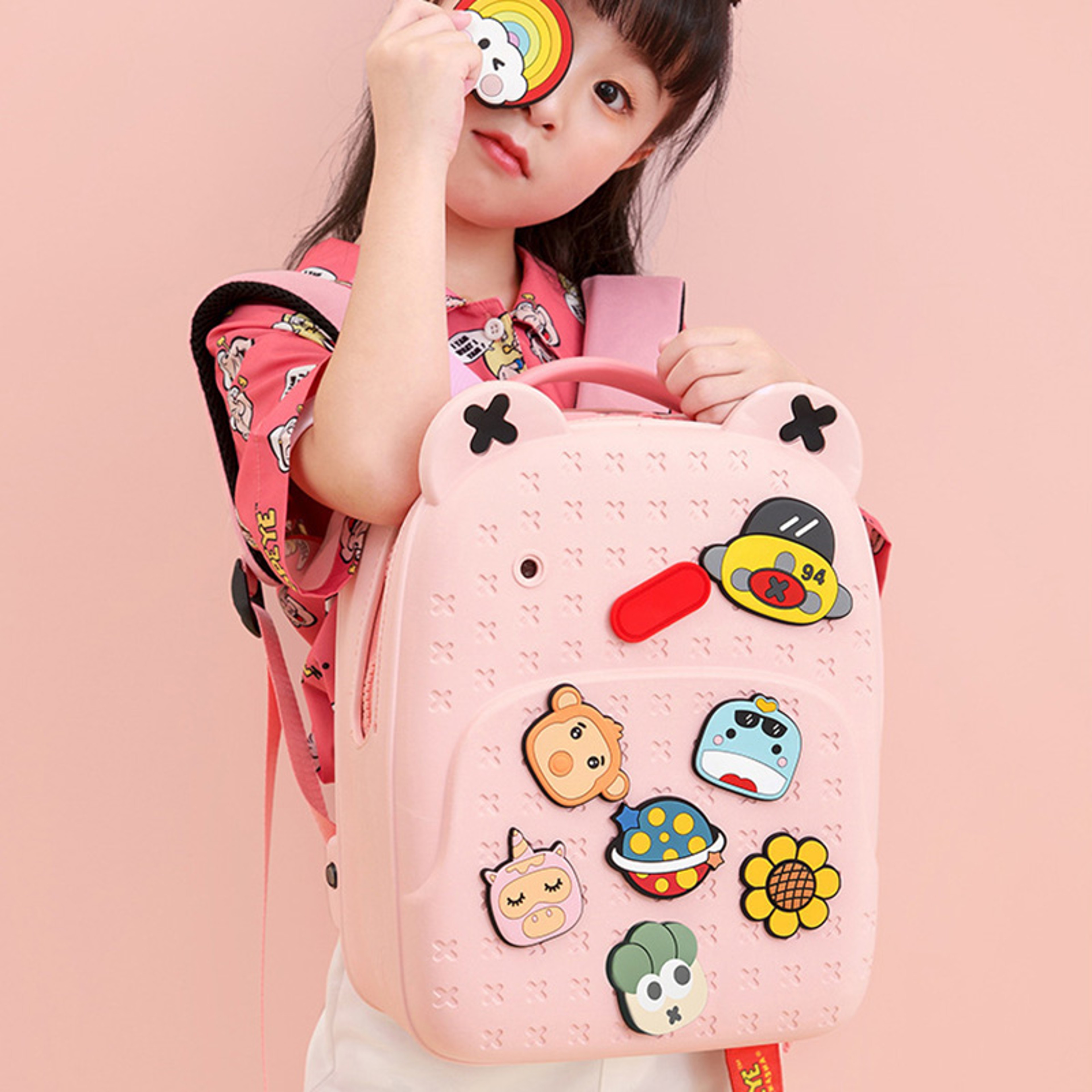 Cute Cartoon Kindergarten Backpack Back To School Waterproof Kids School Bag With DIY Kawaii Design 0