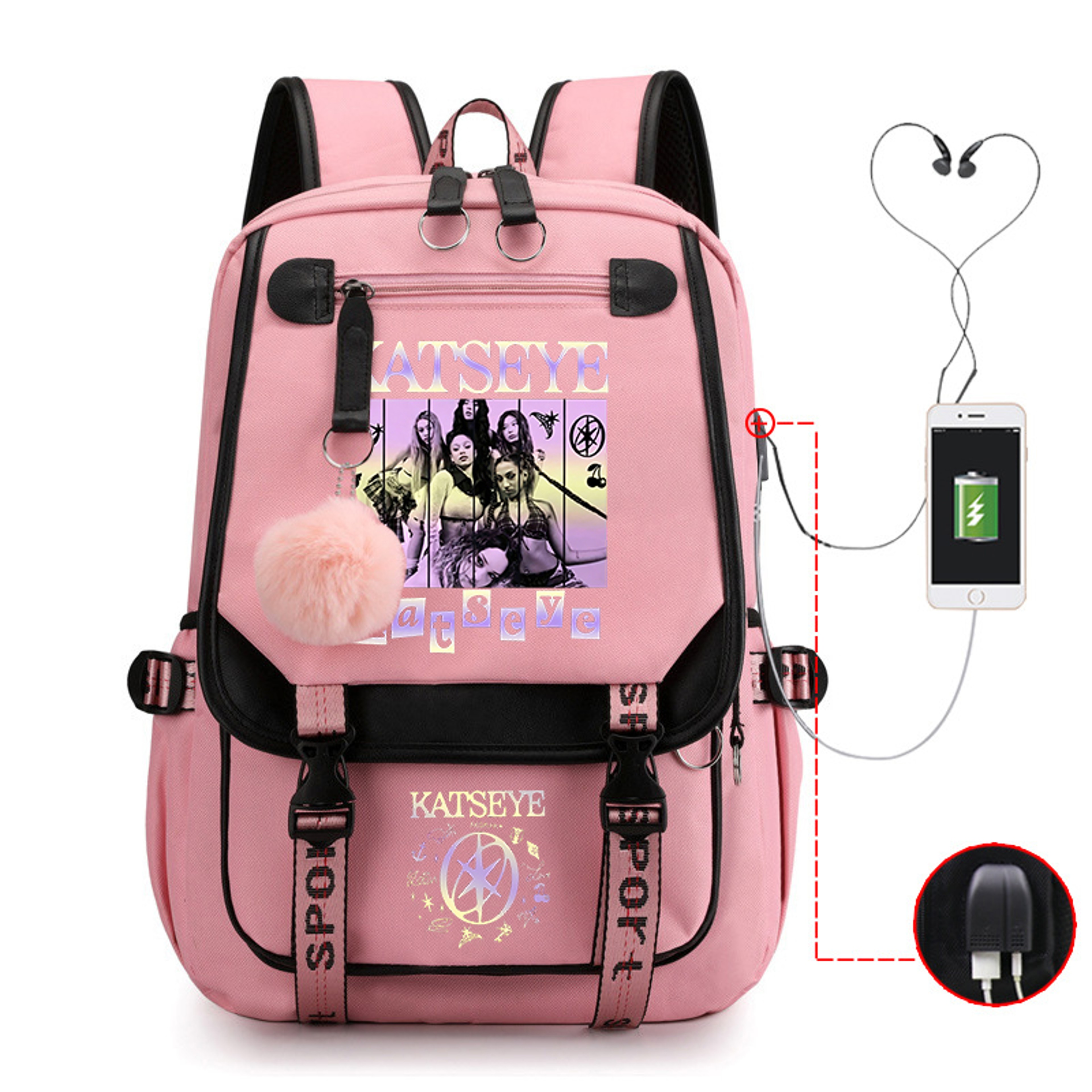 Print Harajuku Backpack For Back To School Laptop School Travel Bag 3