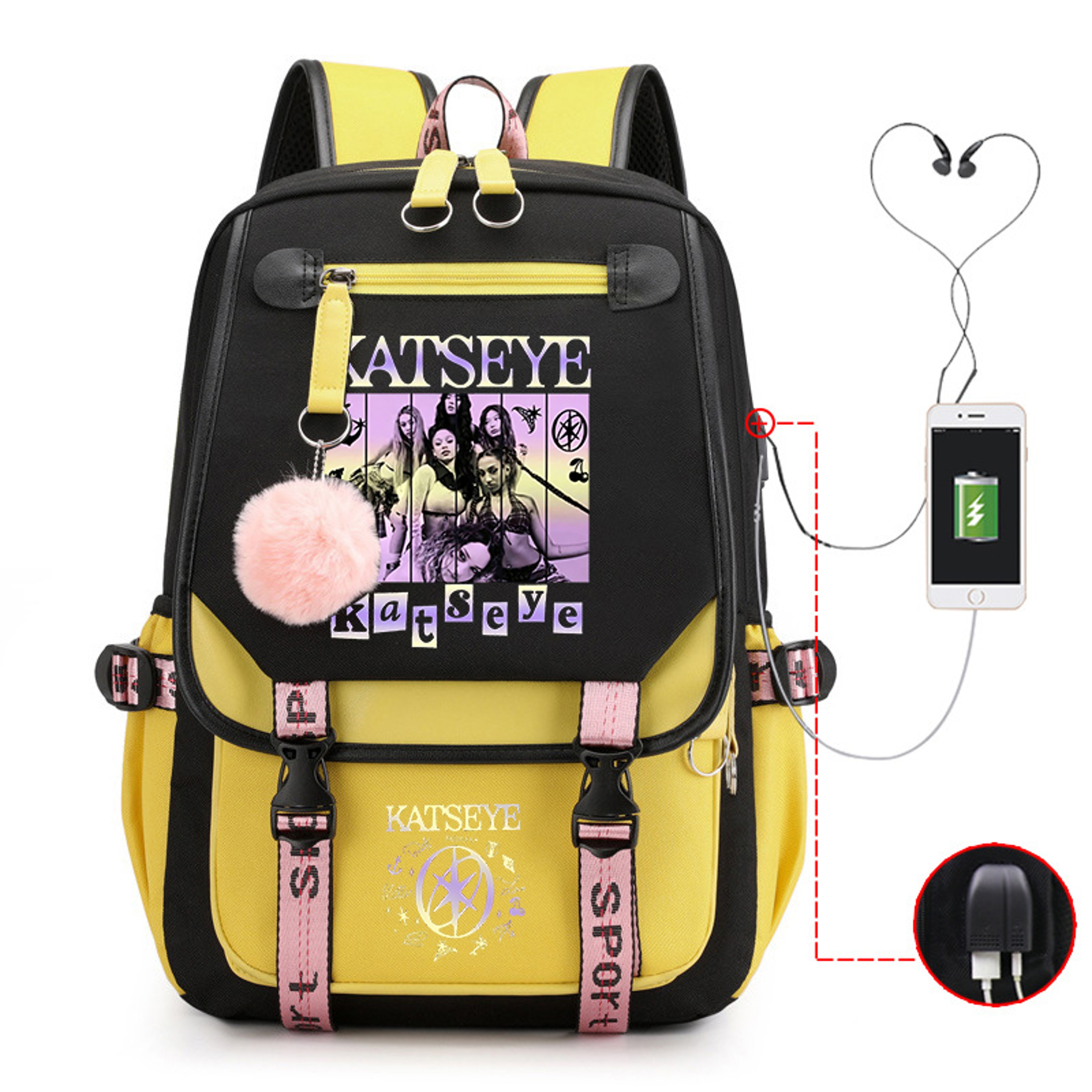 Print Harajuku Backpack For Back To School Laptop School Travel Bag 5