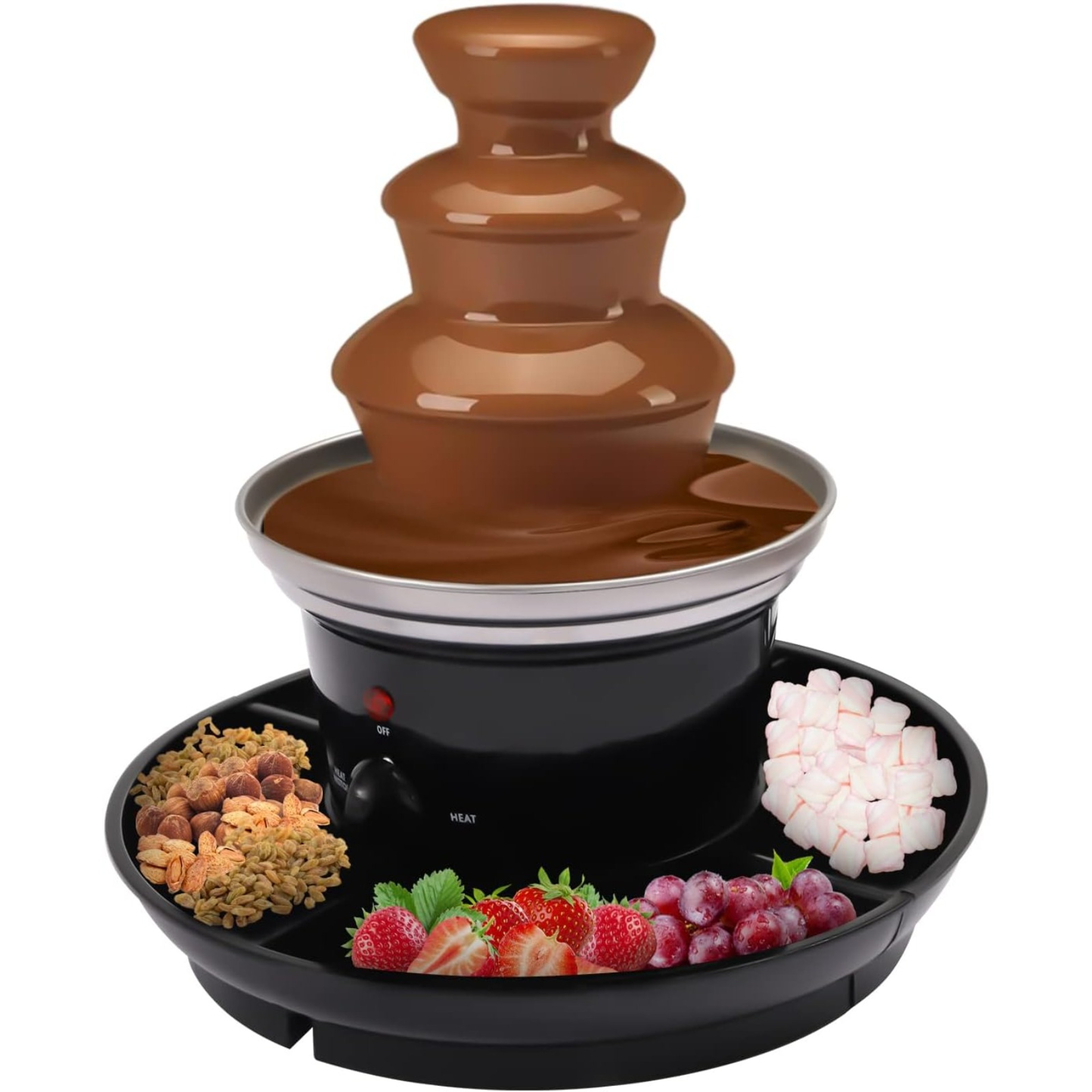 Chocolate Fountain Electric Fondue Set For Parties With Stainless Steel Chocolate Fondue Machine 2