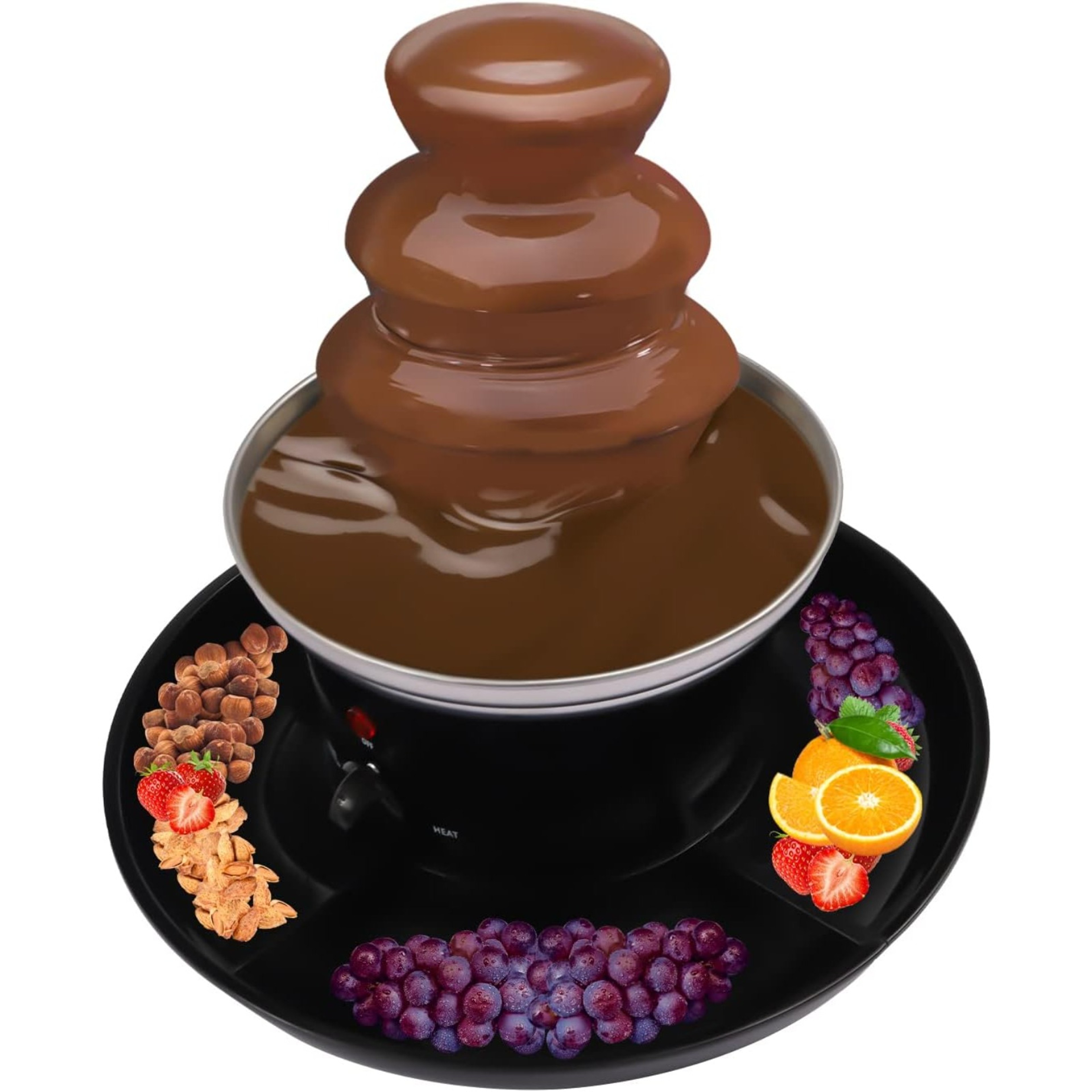 Chocolate Fountain Electric Fondue Set For Parties With Stainless Steel Chocolate Fondue Machine 3