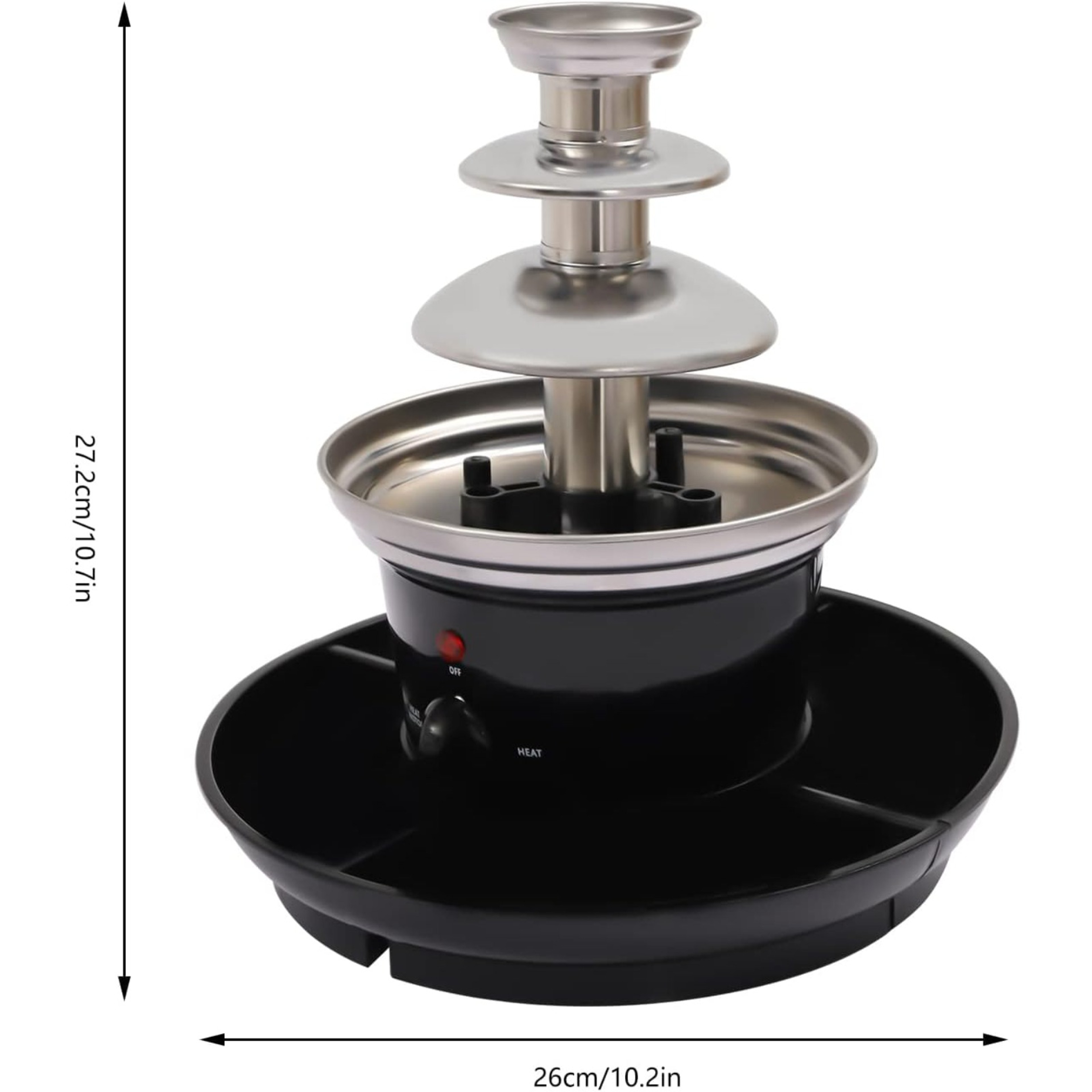 Chocolate Fountain Electric Fondue Set For Parties With Stainless Steel Chocolate Fondue Machine 6