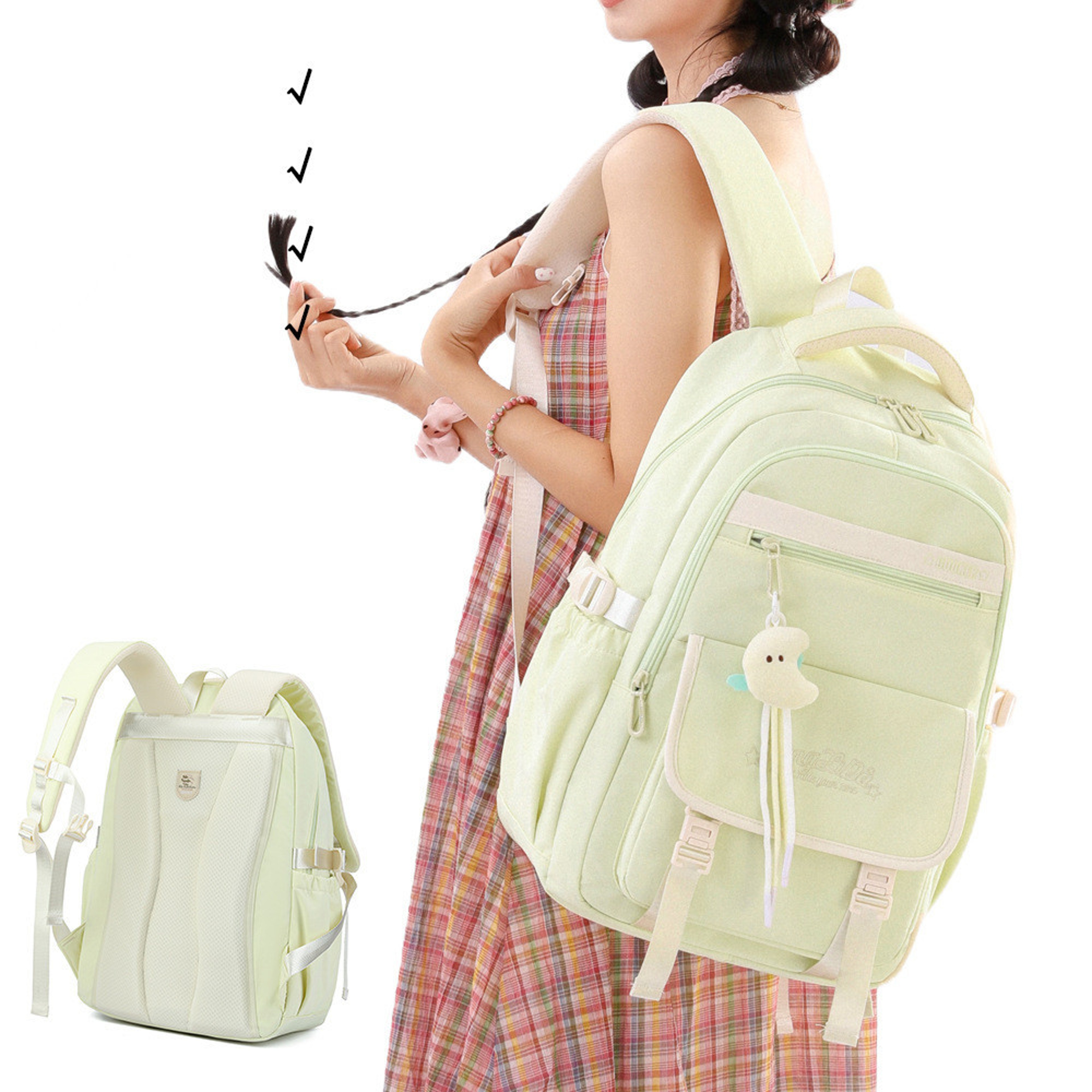 Fashion Girls School Backpack With Cute Print Back To School Backpack For Kids  Teens Travel Bookba 2