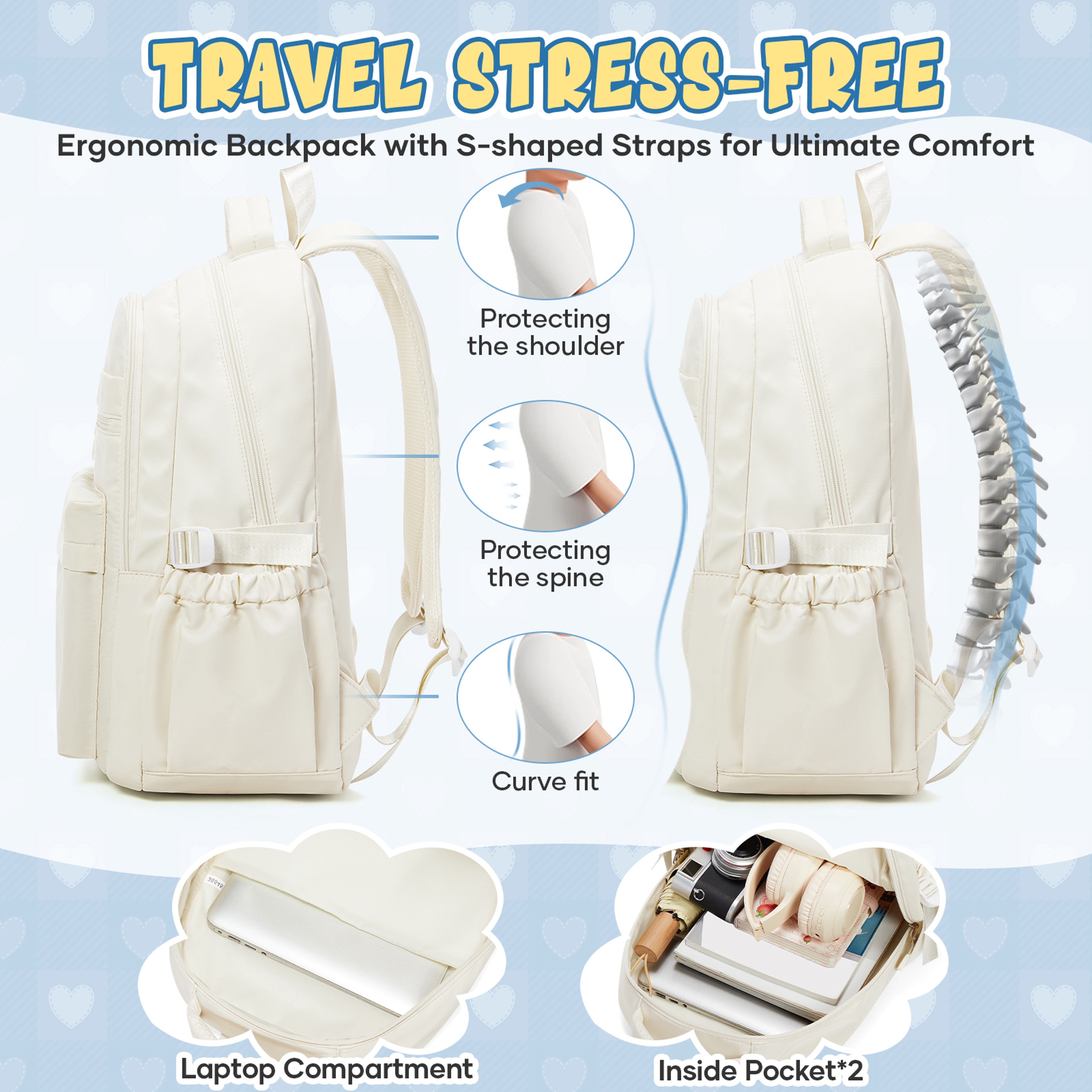 Lightweight School Backpack for Teens & Students with Laptop Compartment back to school backpack – view 5