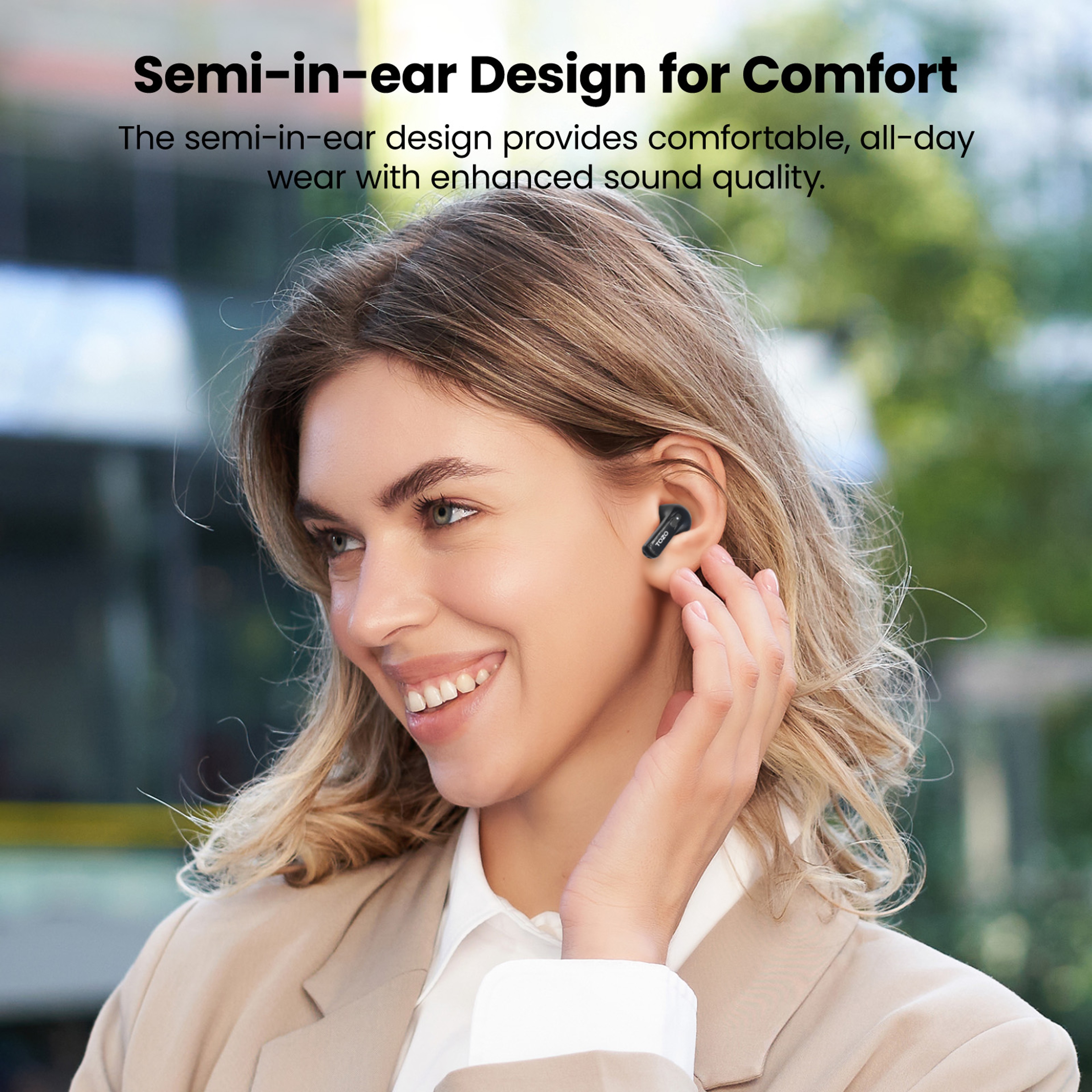 Bluetooth Earbuds With Dual Mics Waterproof  Playtime 3