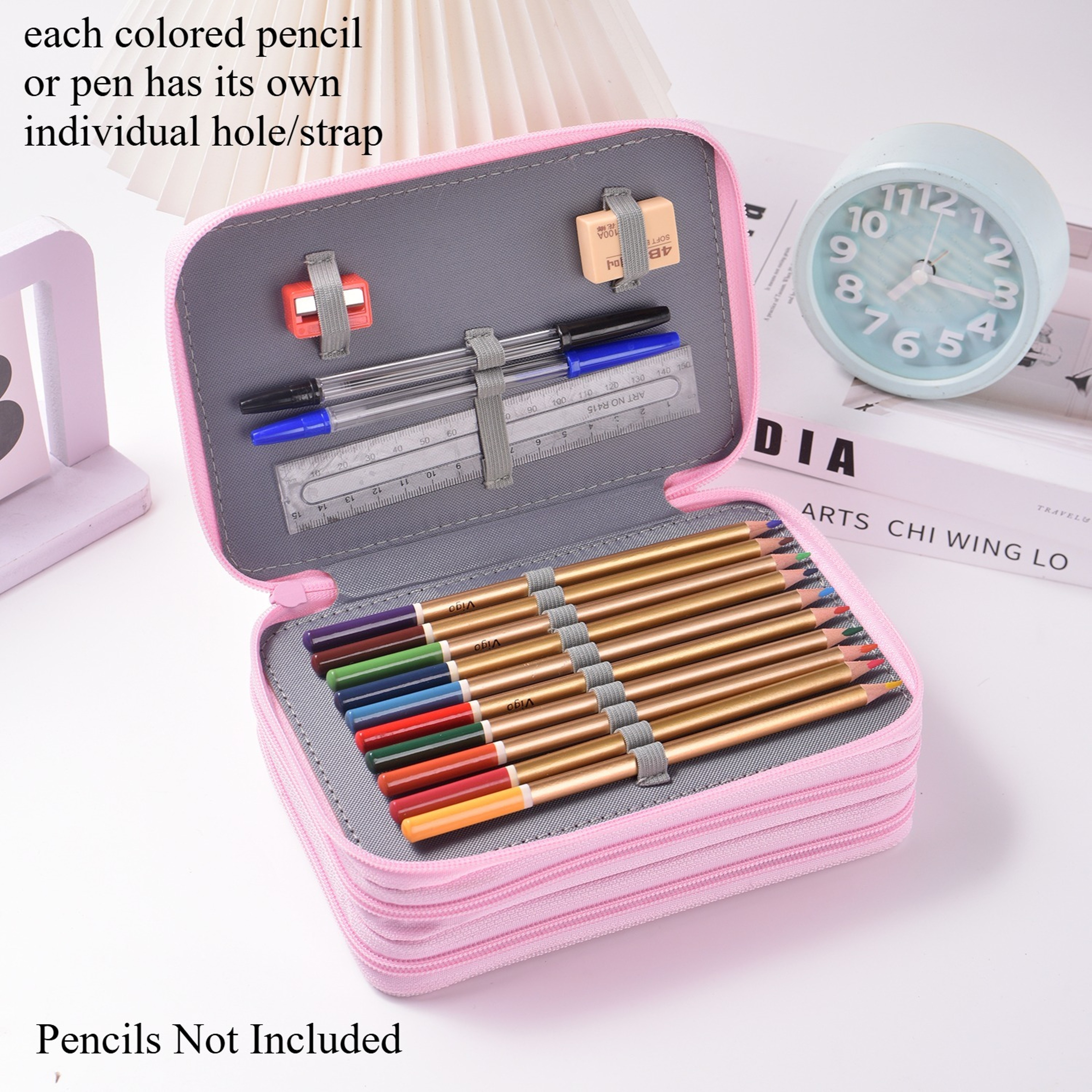 Large Capacity Pencil Case With Smiley Face Cute Pencil Pouch  Desk Organizer 2