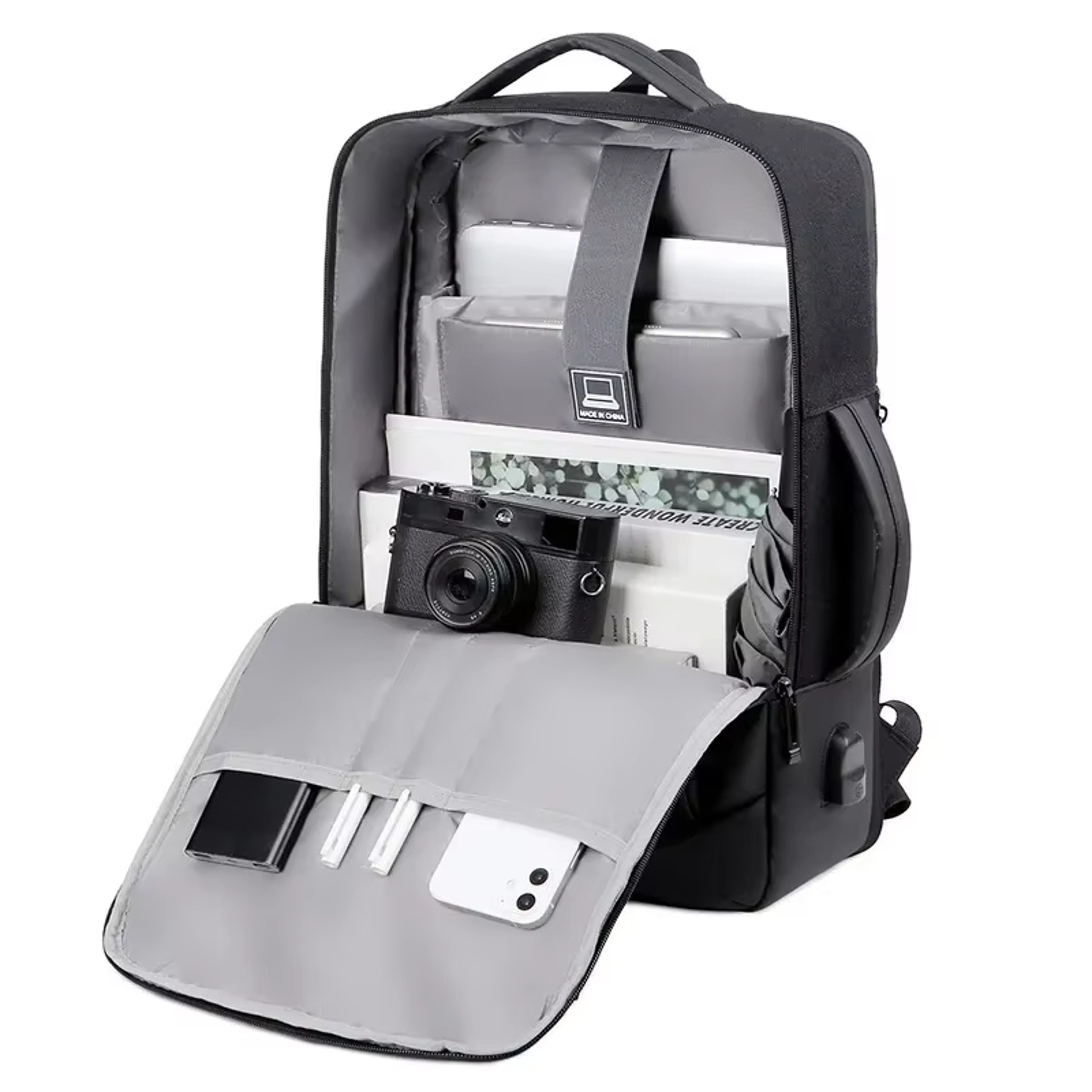 Elite Expandable Back To School Backpack Business Laptop Backpack With USB Charging For Laptops 1