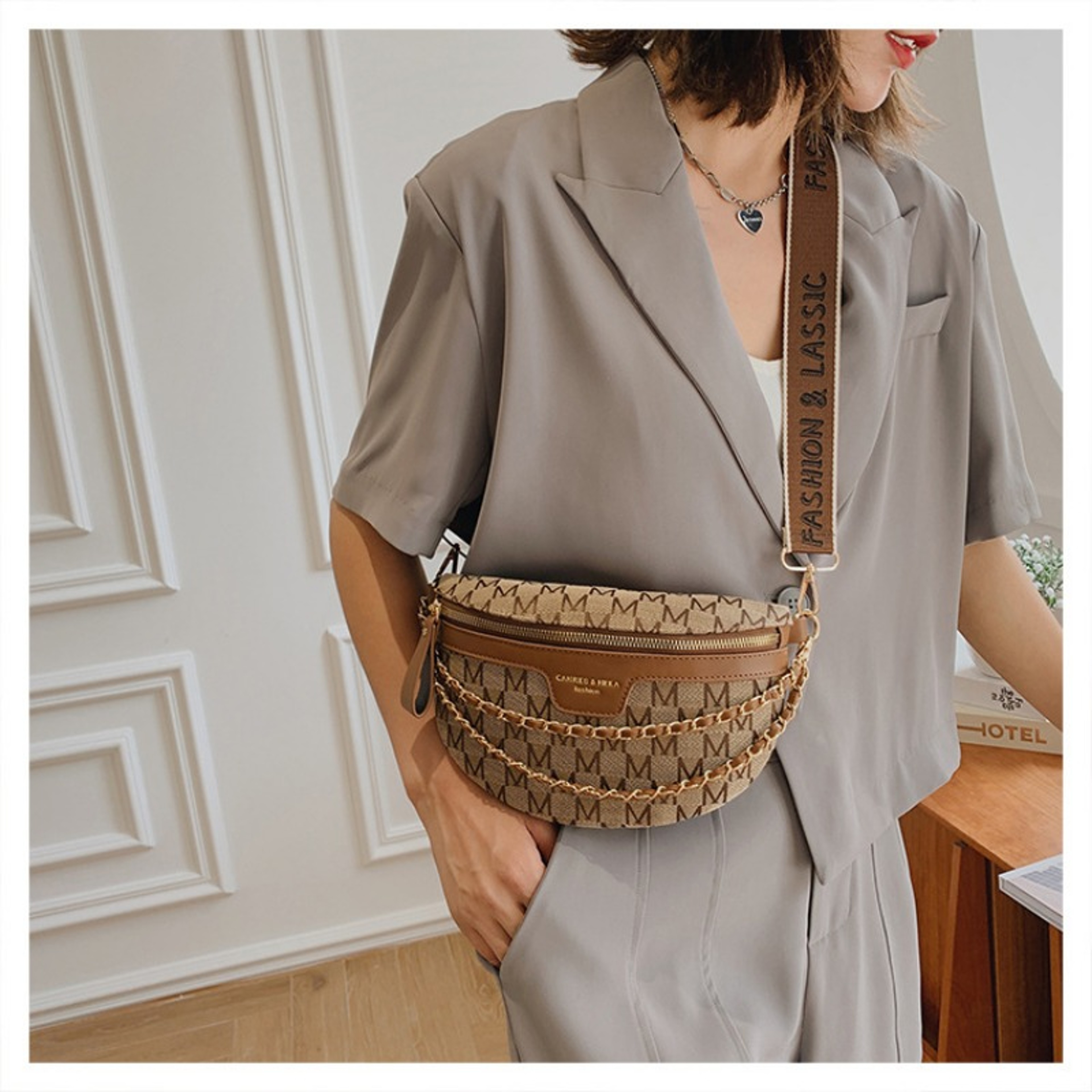 Urban Canvas Belt Bag For Women With Adjustable Strap Back To School Backpack Crossbody Travel Slin 4