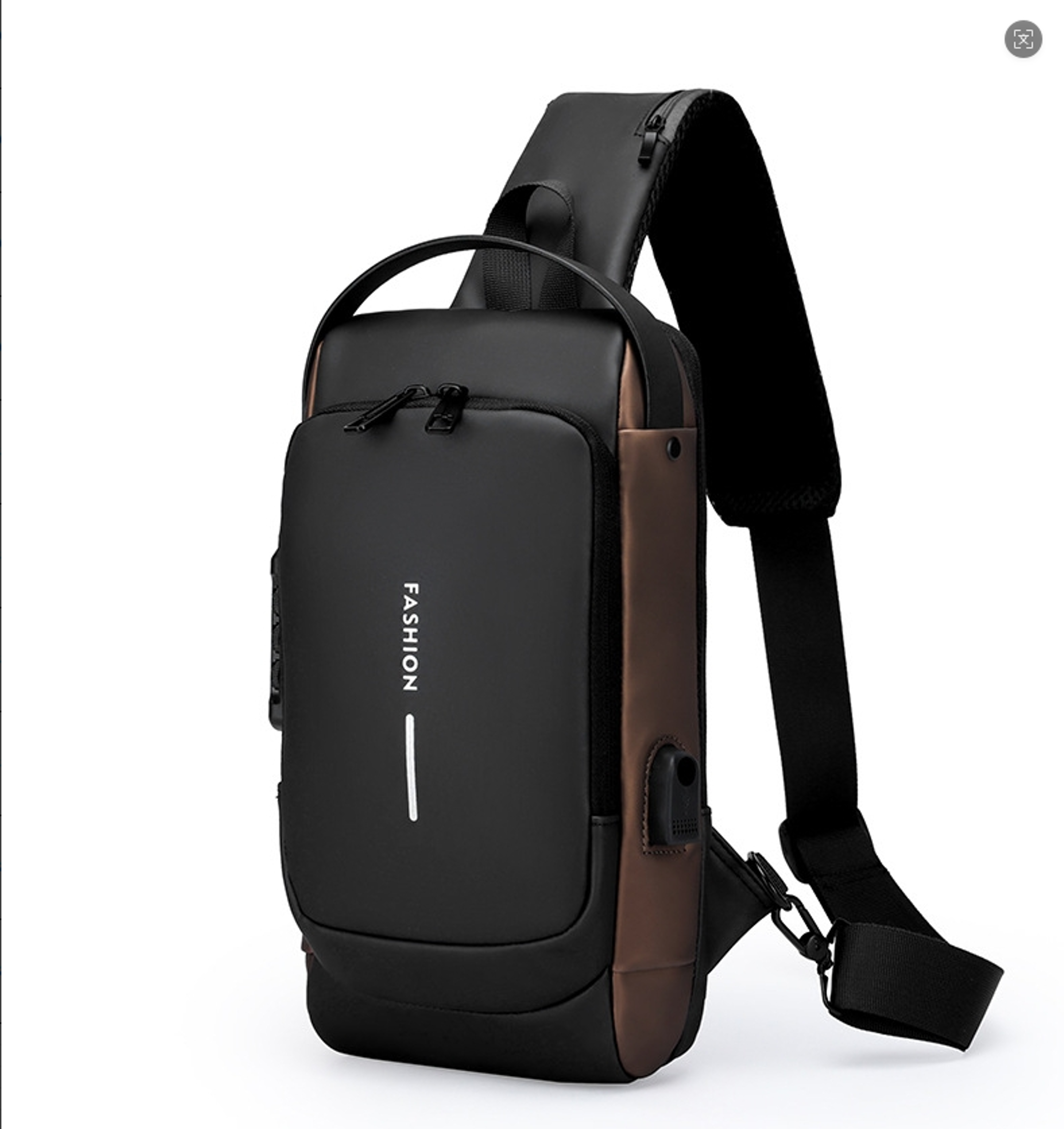 Secure Lock Anti Theft Chest Bag With USB Charging Port Waterproof Sling Backpack For Travel Back T 4