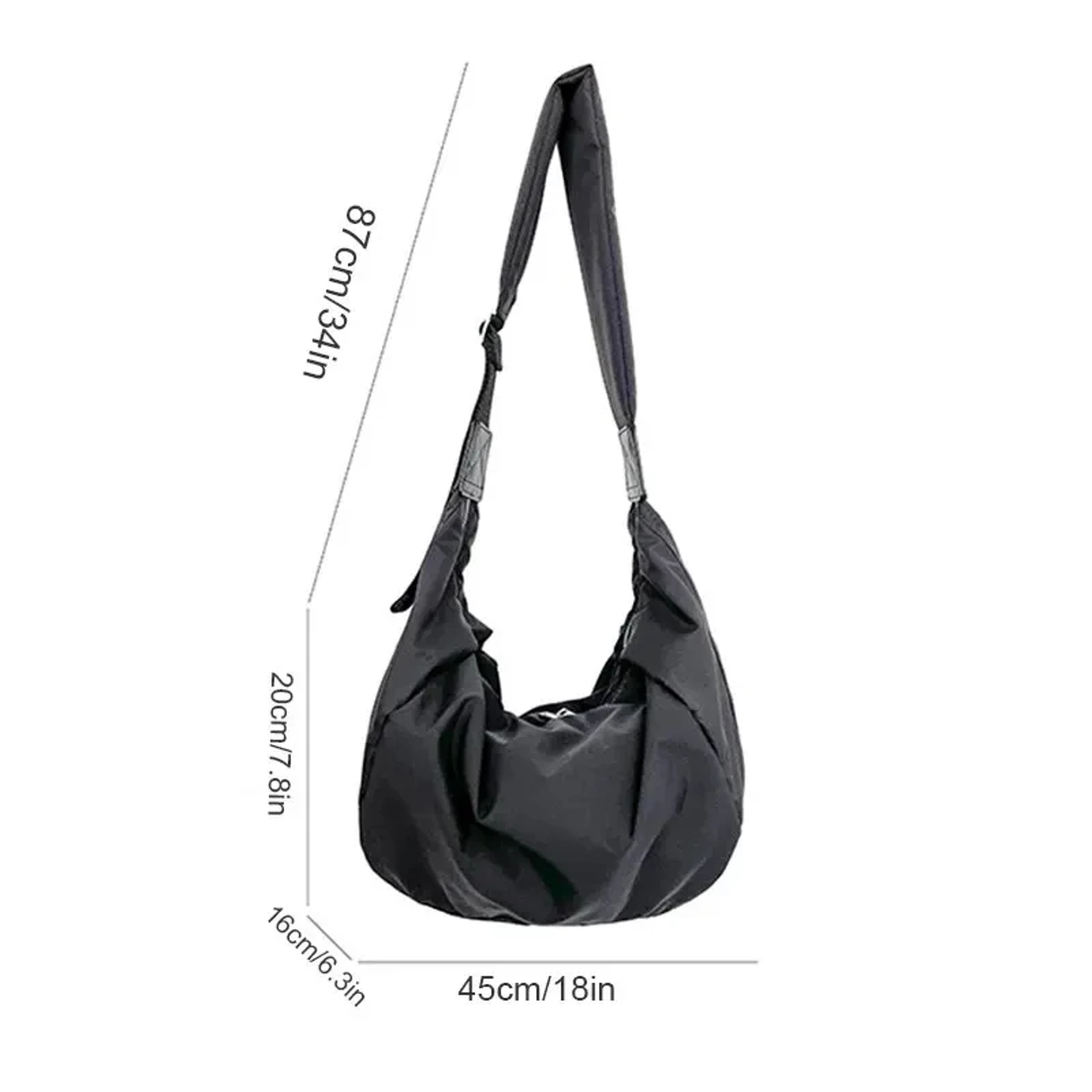 UrbanEase Back To School Backpack Large Capacity Nylon Shoulder Bag Hobo Crossbody Tote 3