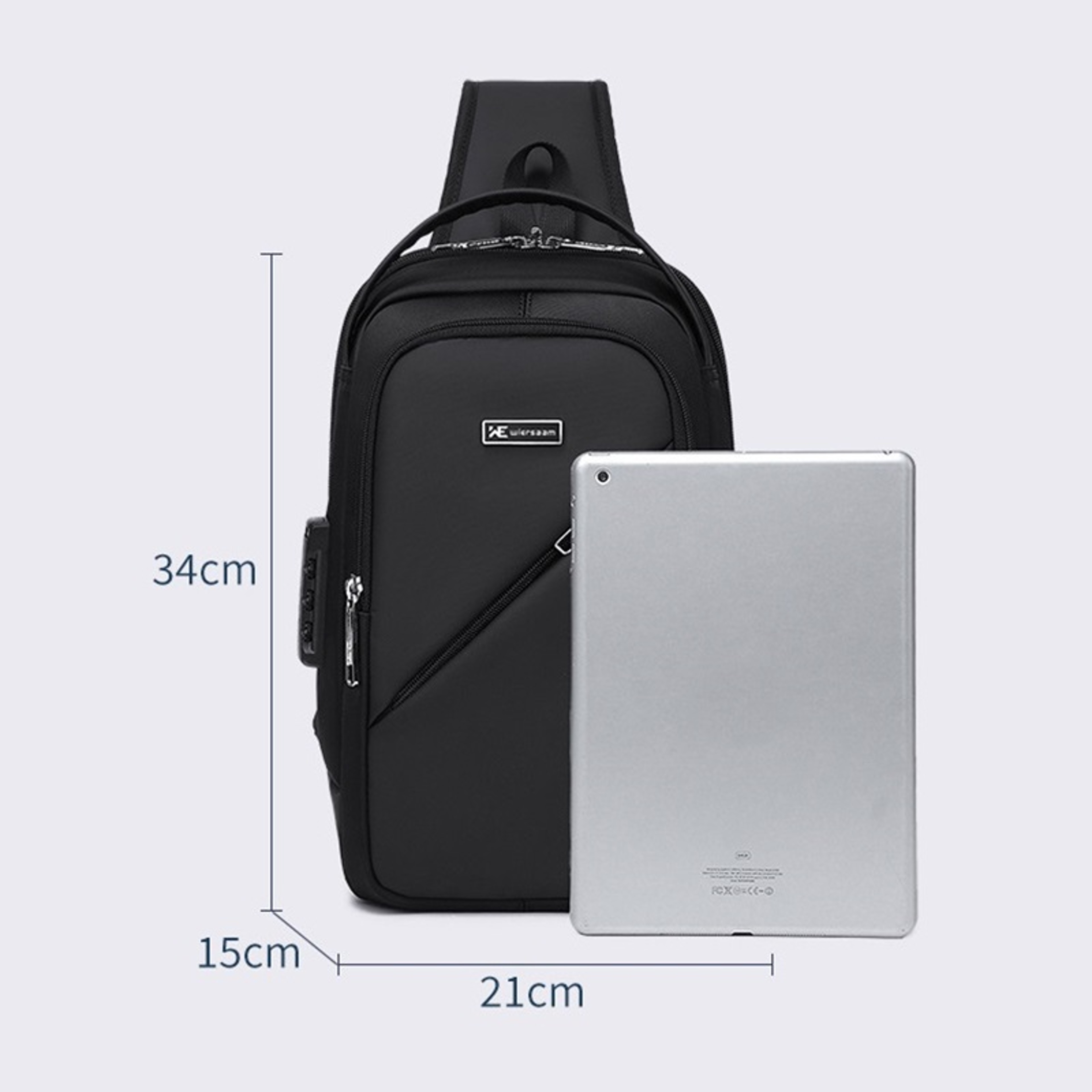 Secure Shield Executive Anti Theft Sling Bag  Travel Back To School Backpack Crossbody 4
