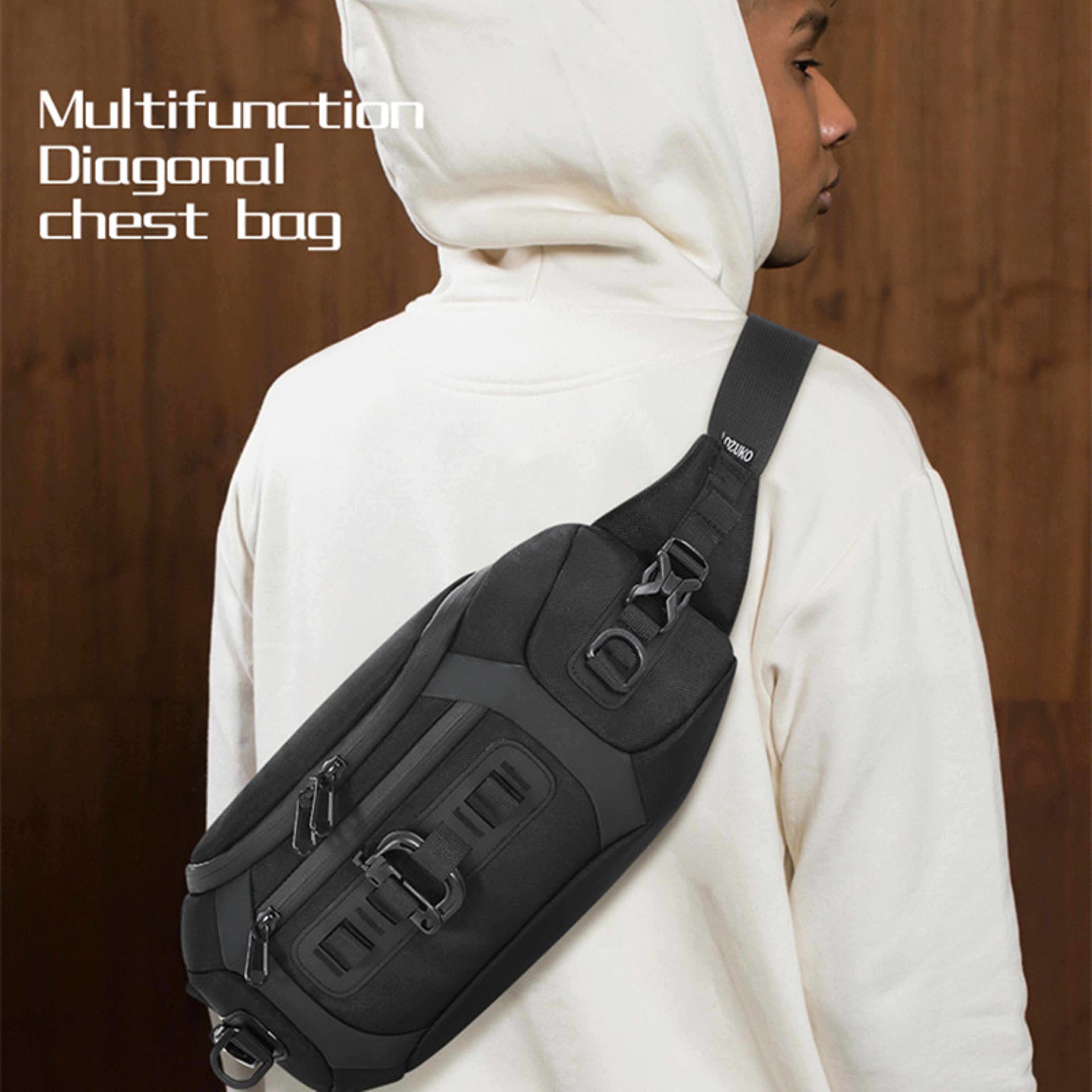 Waterproof Tactical Fanny Pack Back To School Backpack Everyday Sling Bag 4