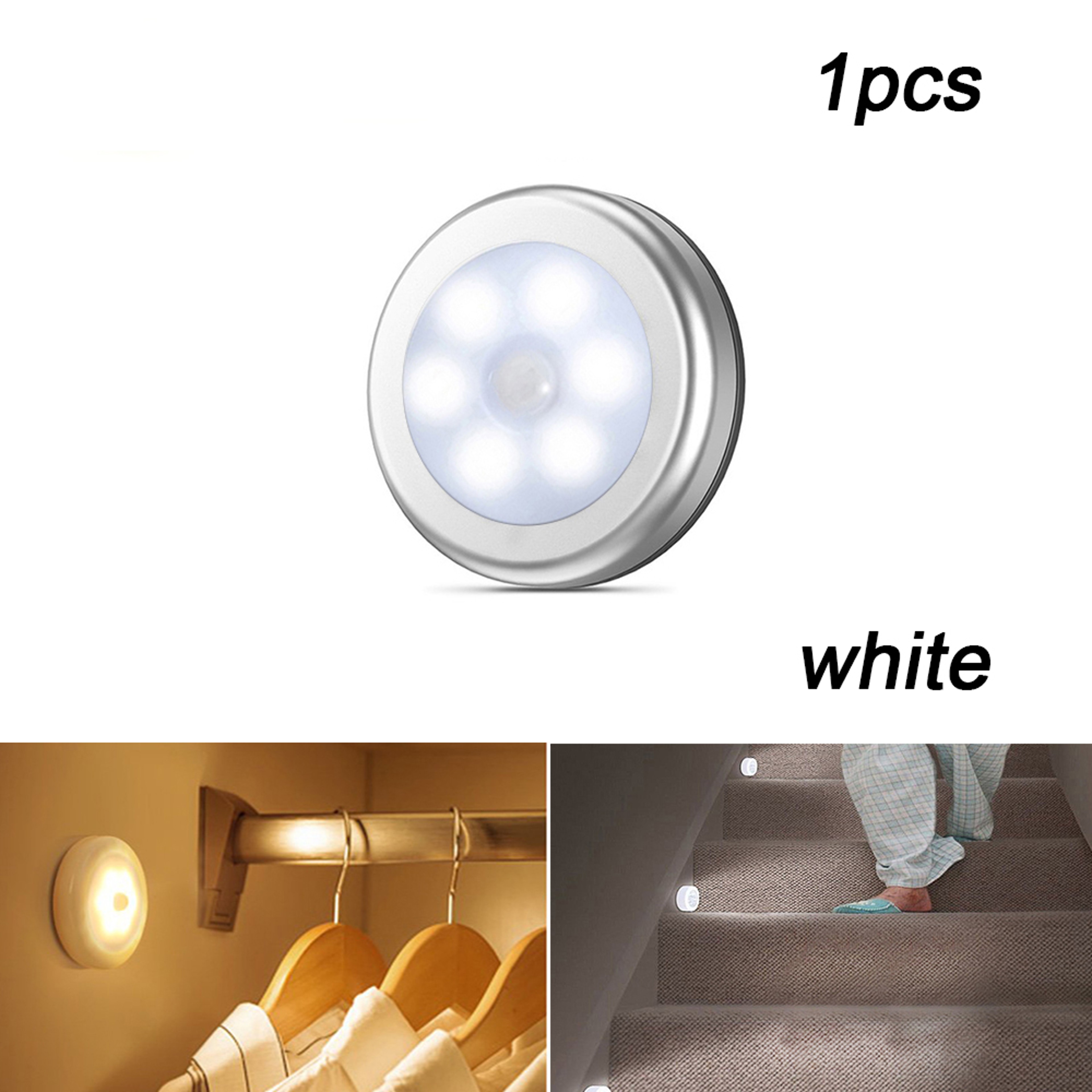 Smart Glow LED Motion Sensor Night Light For Closet Cabinet  Stairs Battery Operated 7