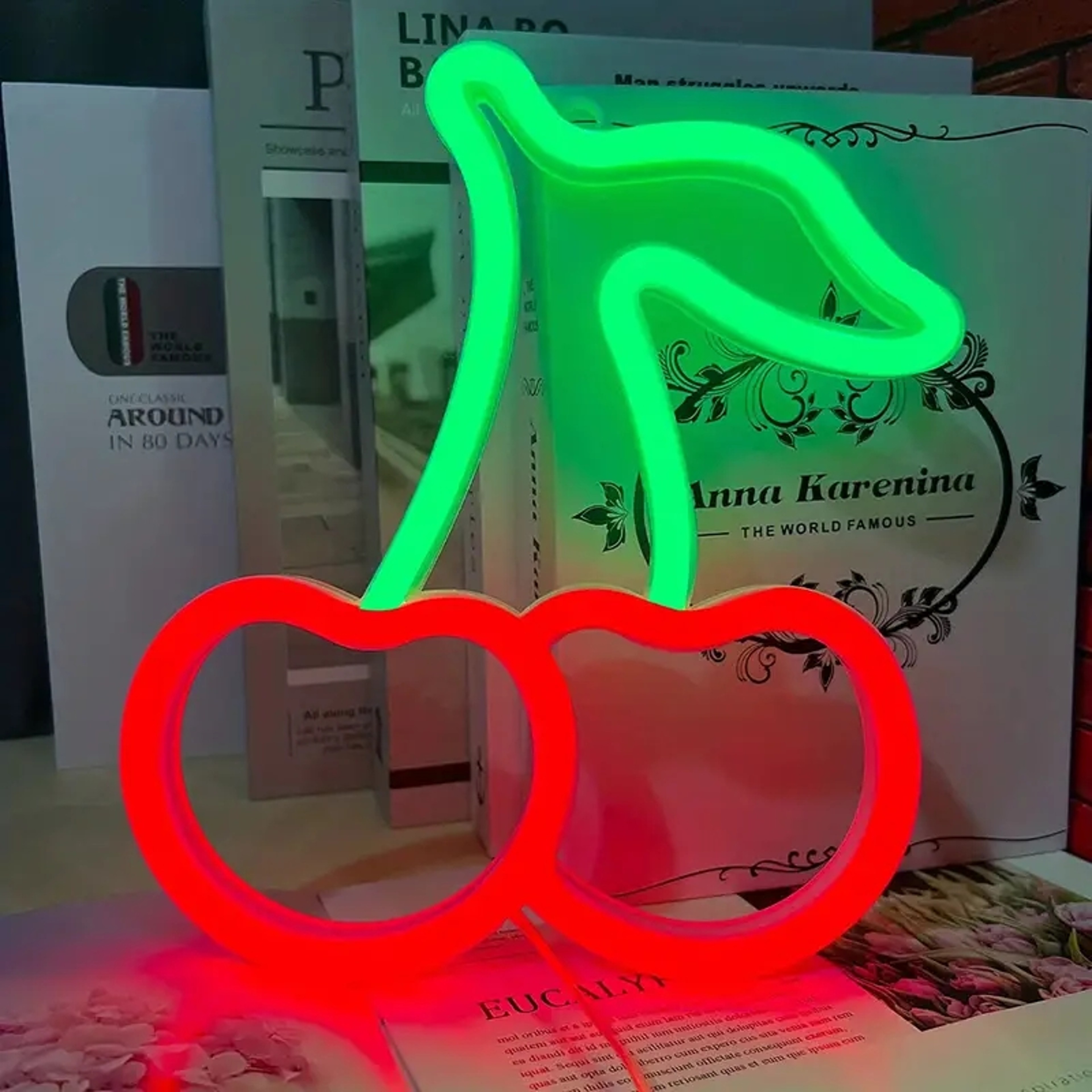 Cherry LED Neon Light Sign For Kids Room Bedroom  Fruit Wall Decor 5