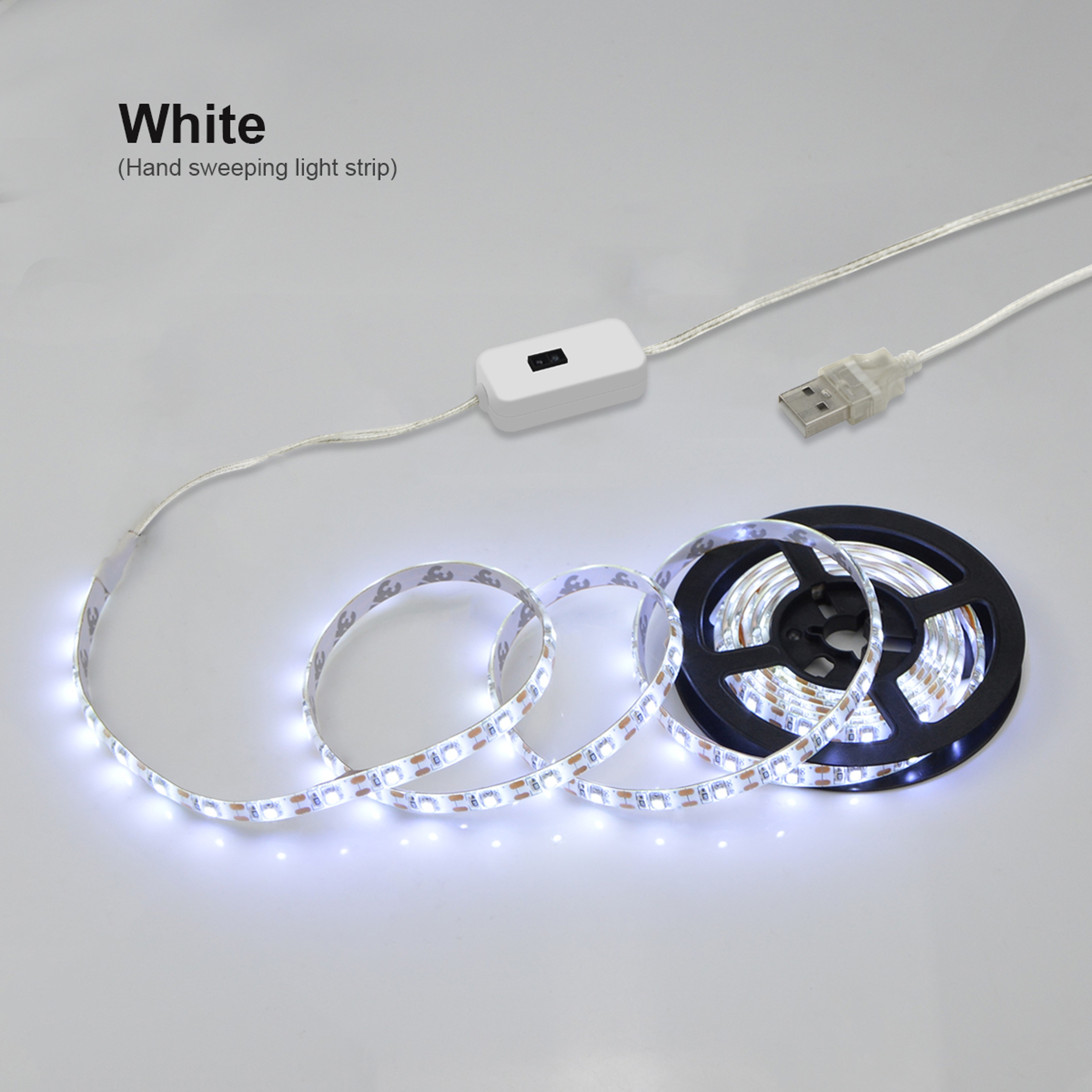 Smart Hand Wave LED Vanity Mirror Lights USB Waterproof Motion Sensor Light Strip 6