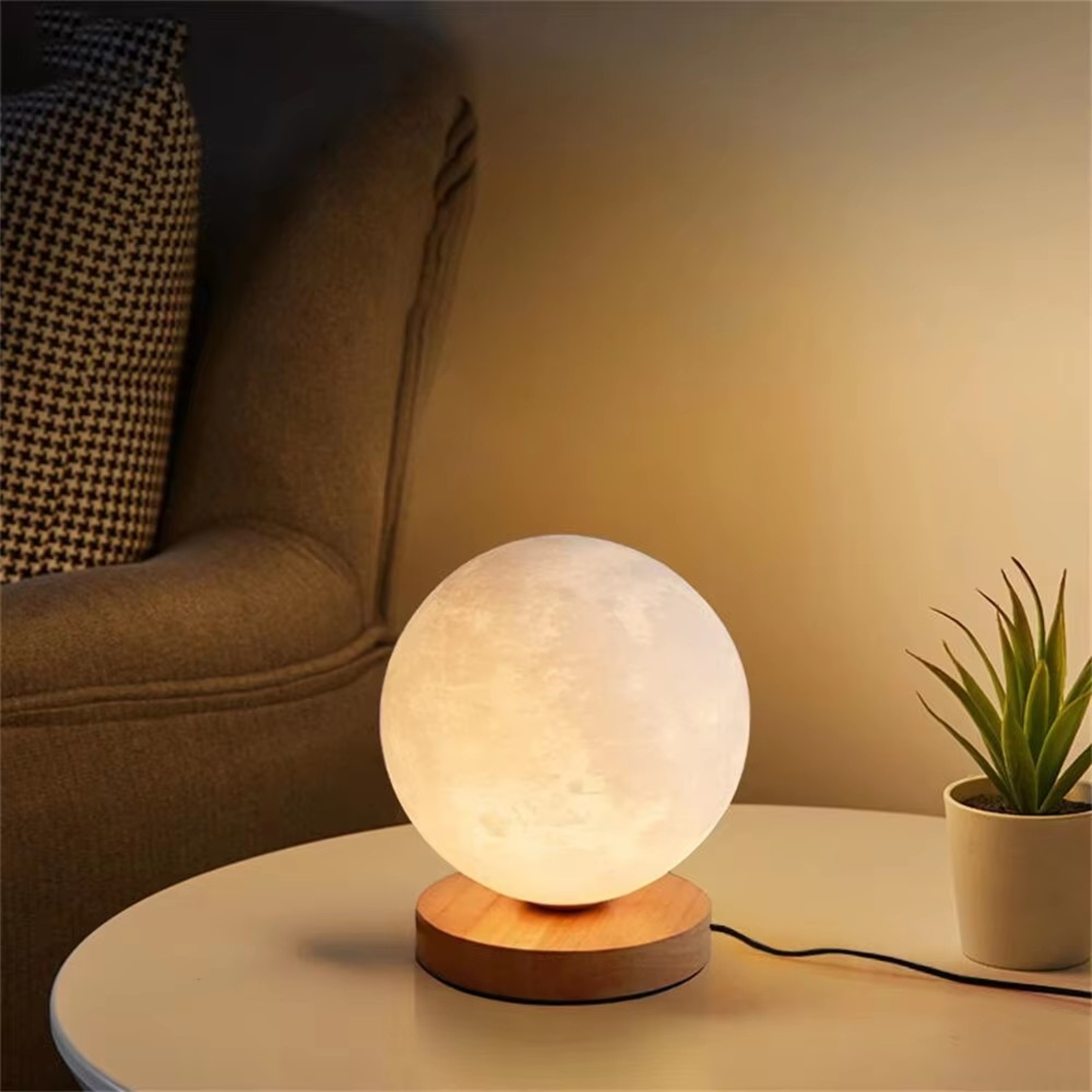 Moon Lamp LED Night Light With Wire Stand For Bedroom Decor  Kids Bedside Gift 4