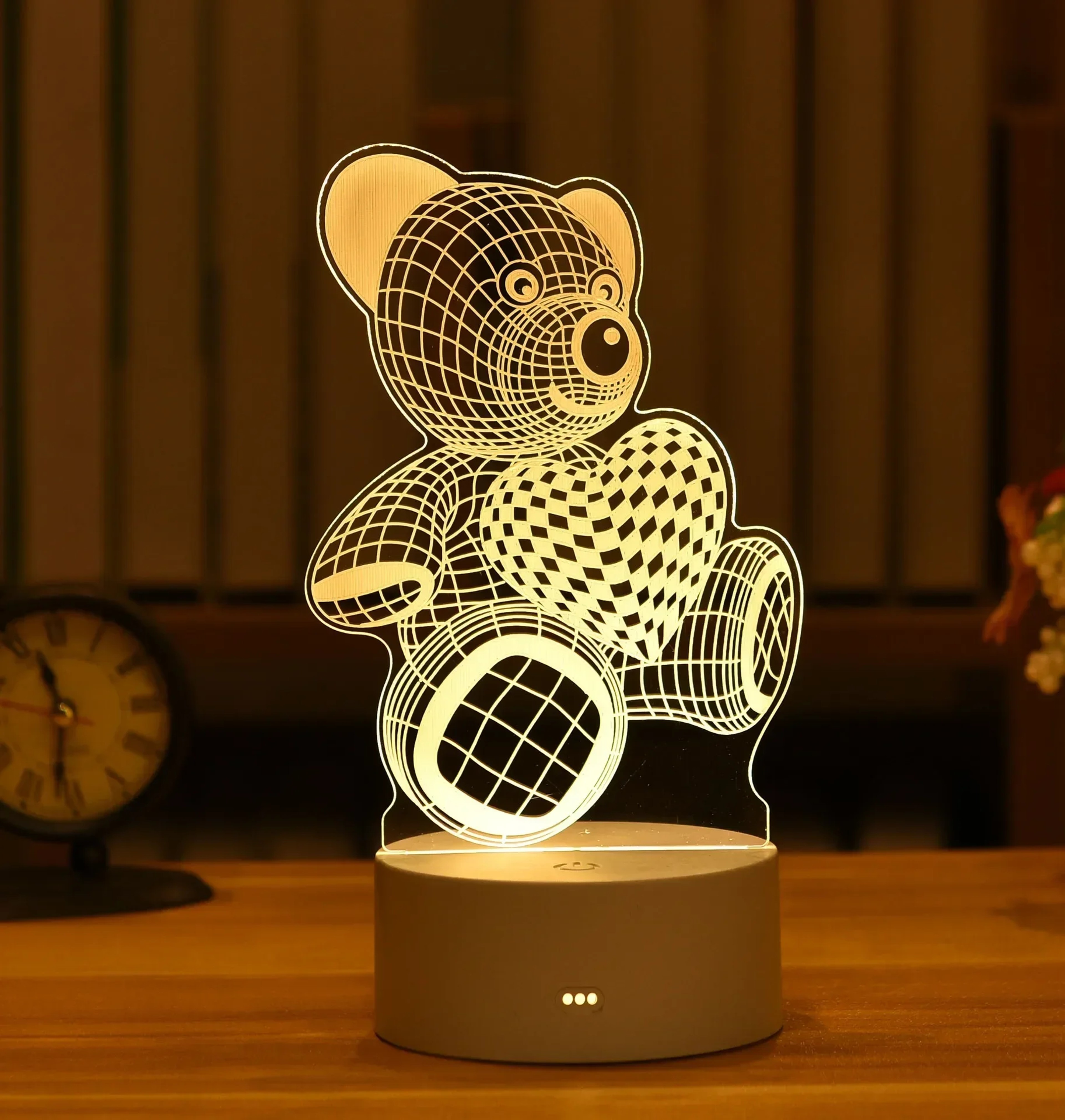 Romantic LED Night Light Acrylic Love Lamp For Bedroom Wedding  Valentines Gift 11