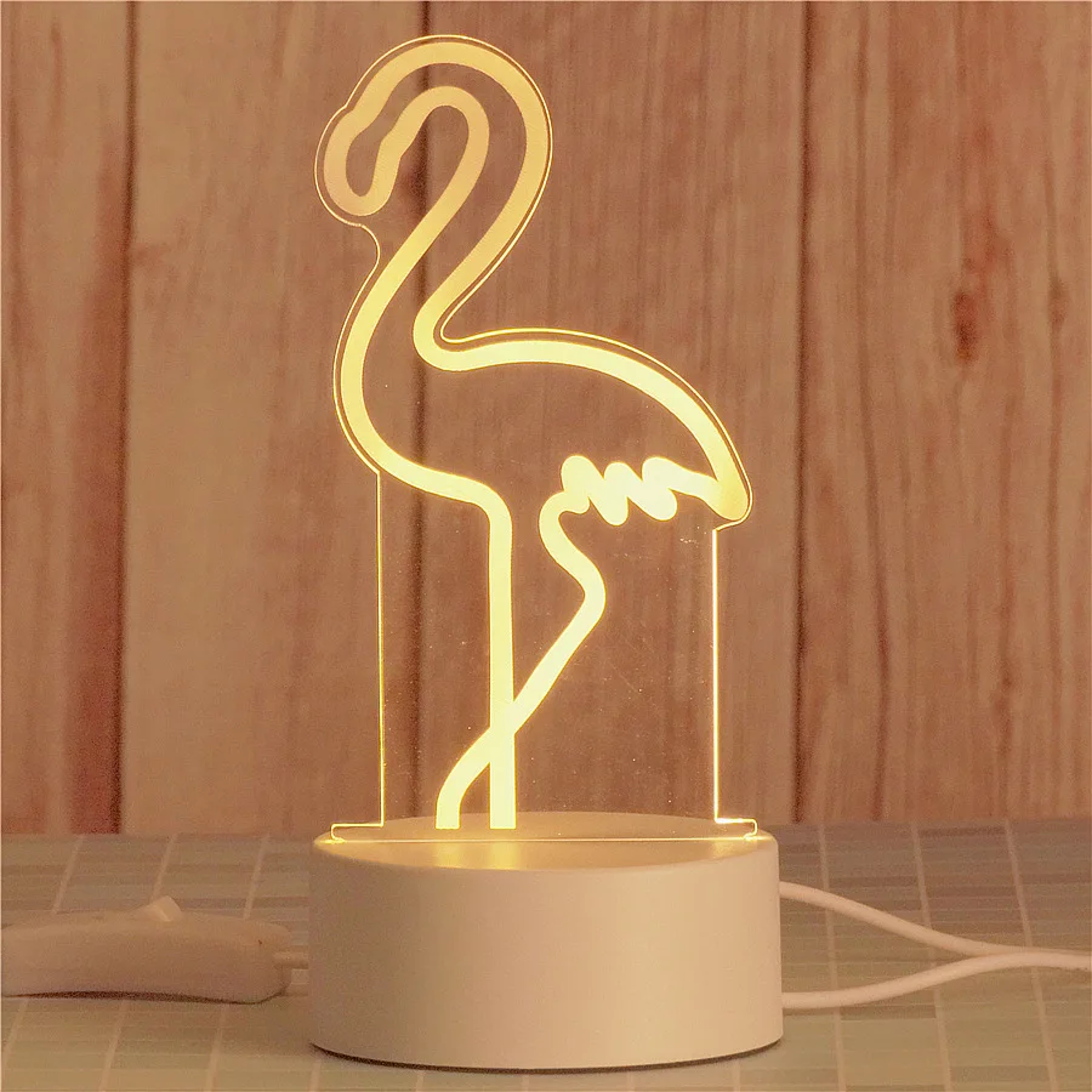 Romantic LED Night Light Acrylic Love Lamp For Bedroom Wedding  Valentines Gift 14