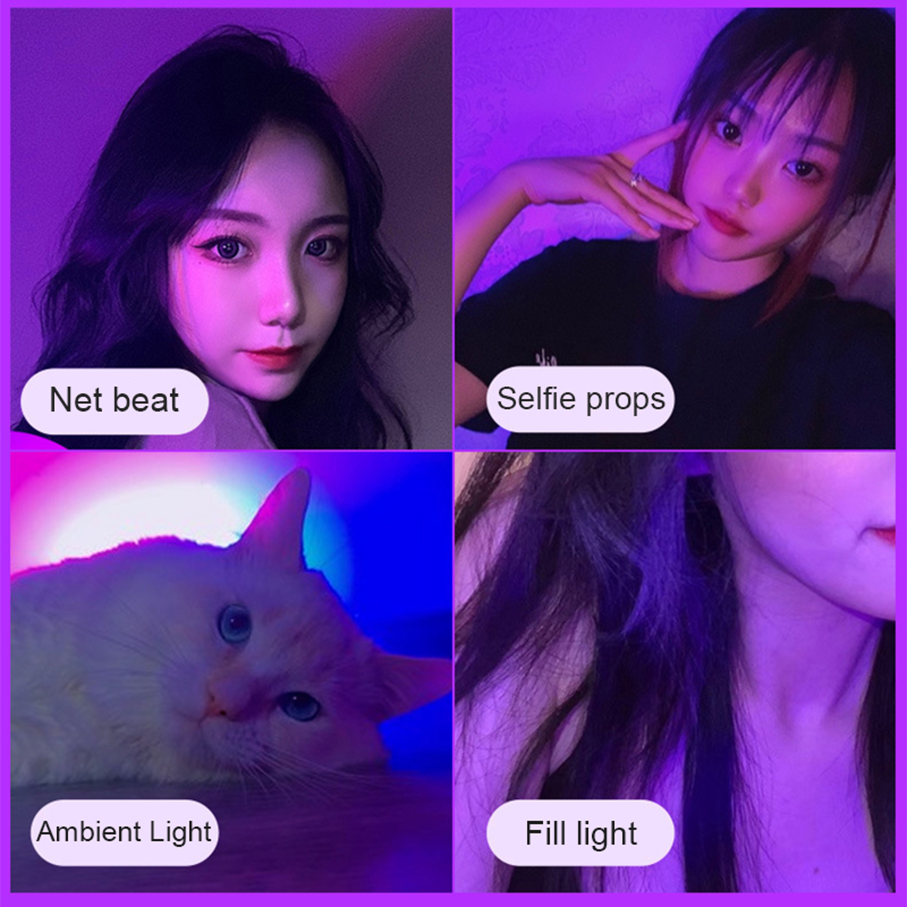 RGB LED Light Rechargeable Night Lamp For Bedroom Decor  Photography 4