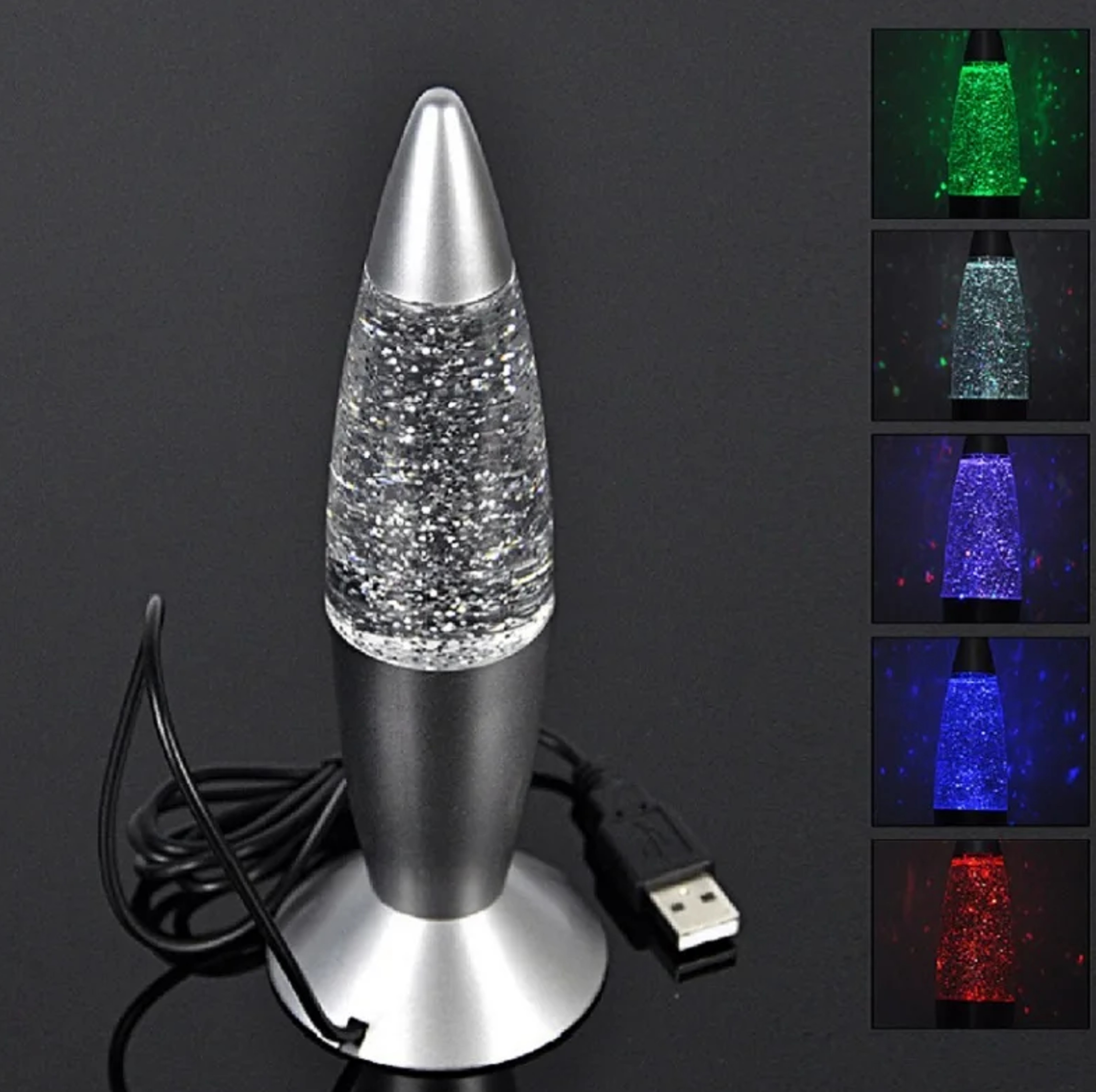 RGB Rocket Lamp LED Night Light USB Desk Lamp For Gaming Room  Bedroom Decor 5