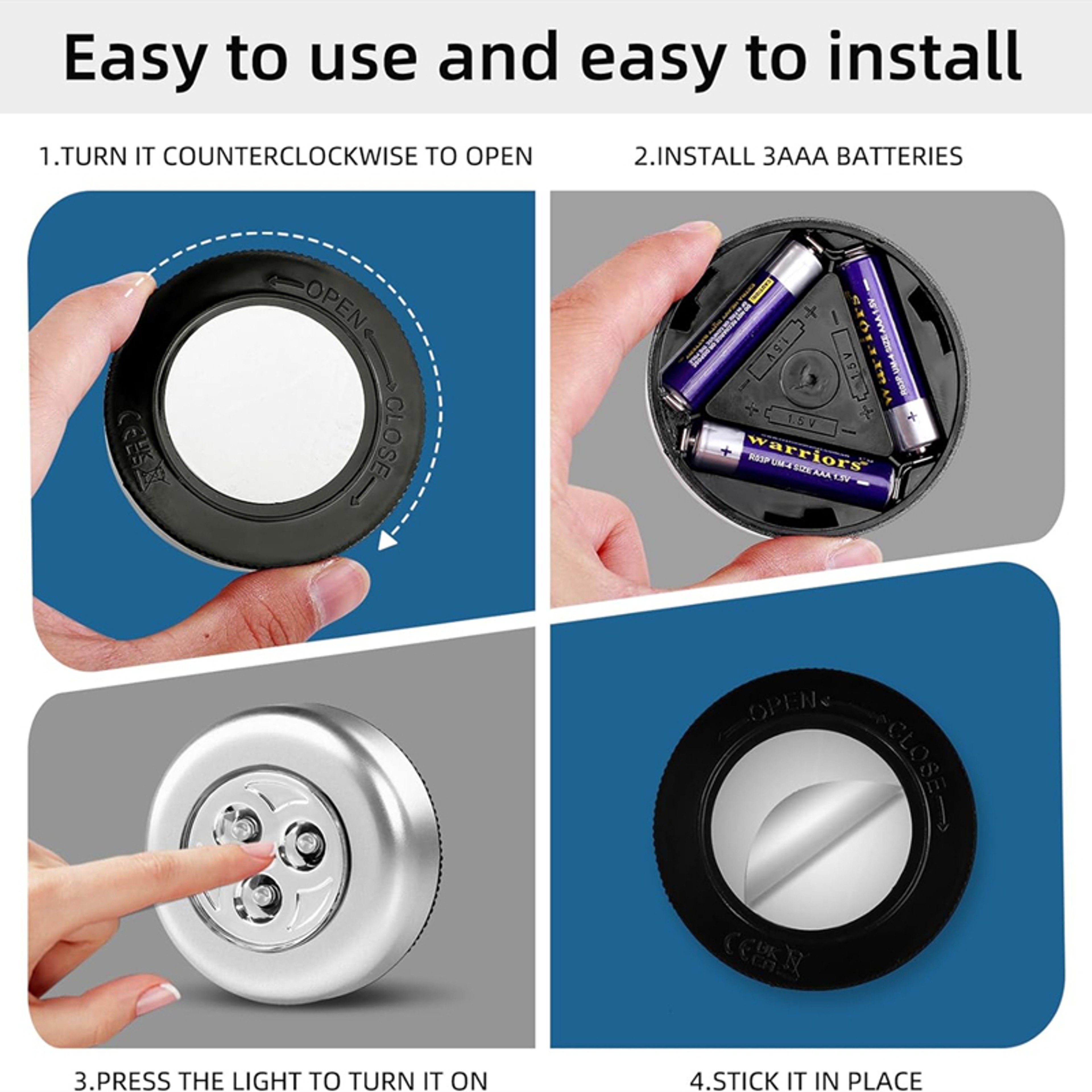 Lumi P Wireless Touch Under Cabinet Light Battery Powered LED Night Lamp 4