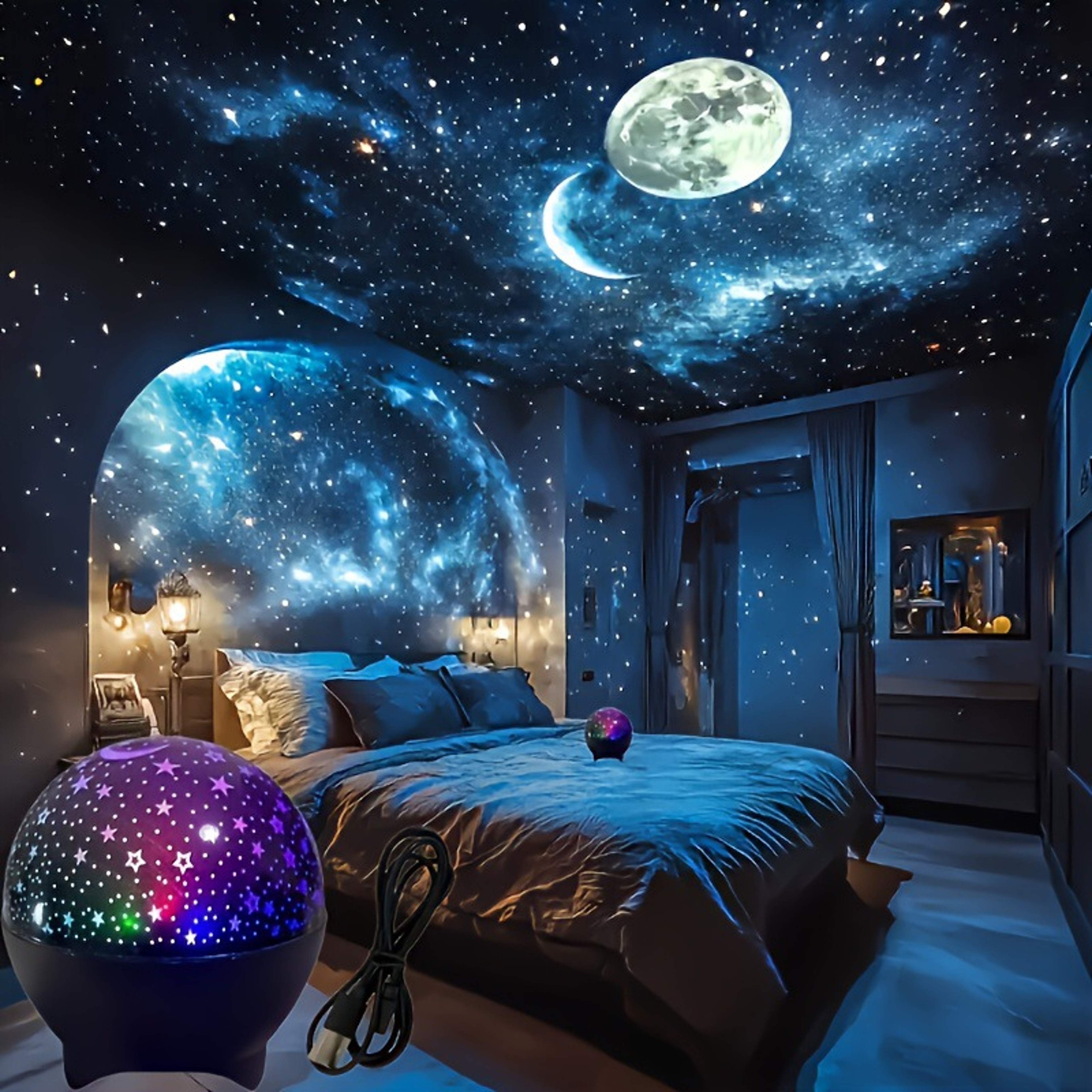 Galaxy Projector Star Projector Moon Projector Light with Color Modes for Kids Bedroom & Party Decor – view 4