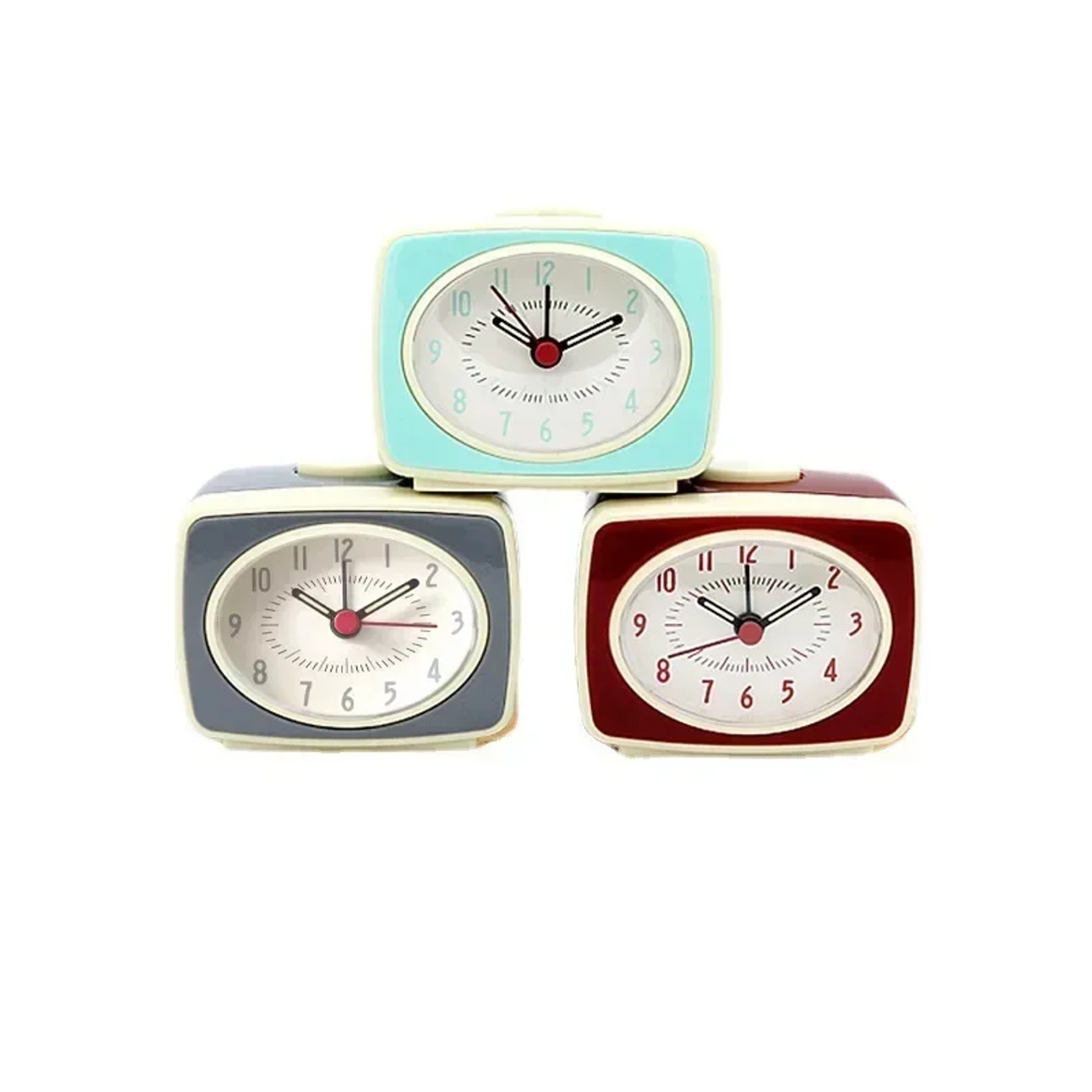 Nordic Analog Alarm Clock With Glow In The Dark Hands Powered Silent Bedside Desk Clock 4