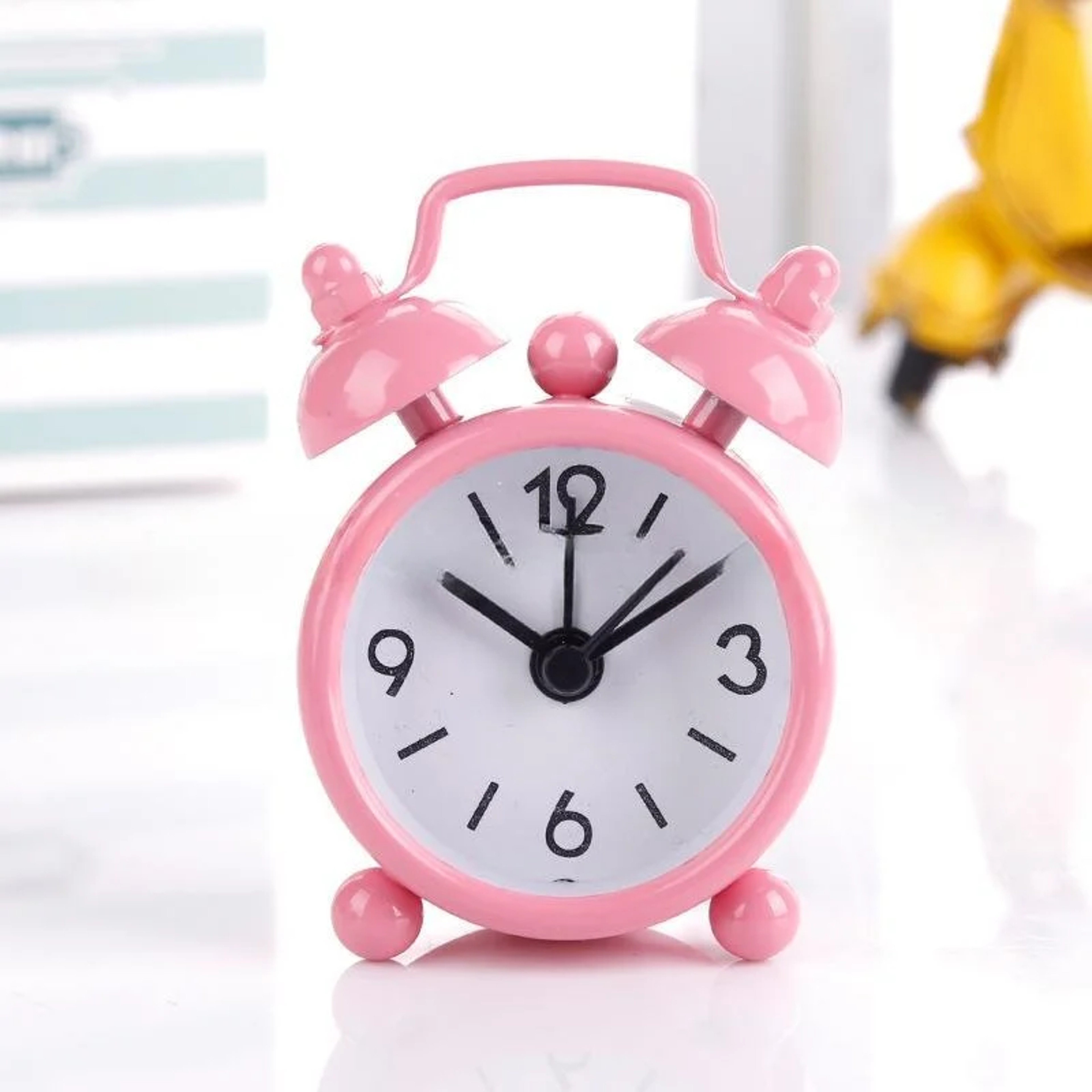 Mini Metal Alarm Clock for Travel & Bedside Cute Analog Kids Alarm Clock – view 8