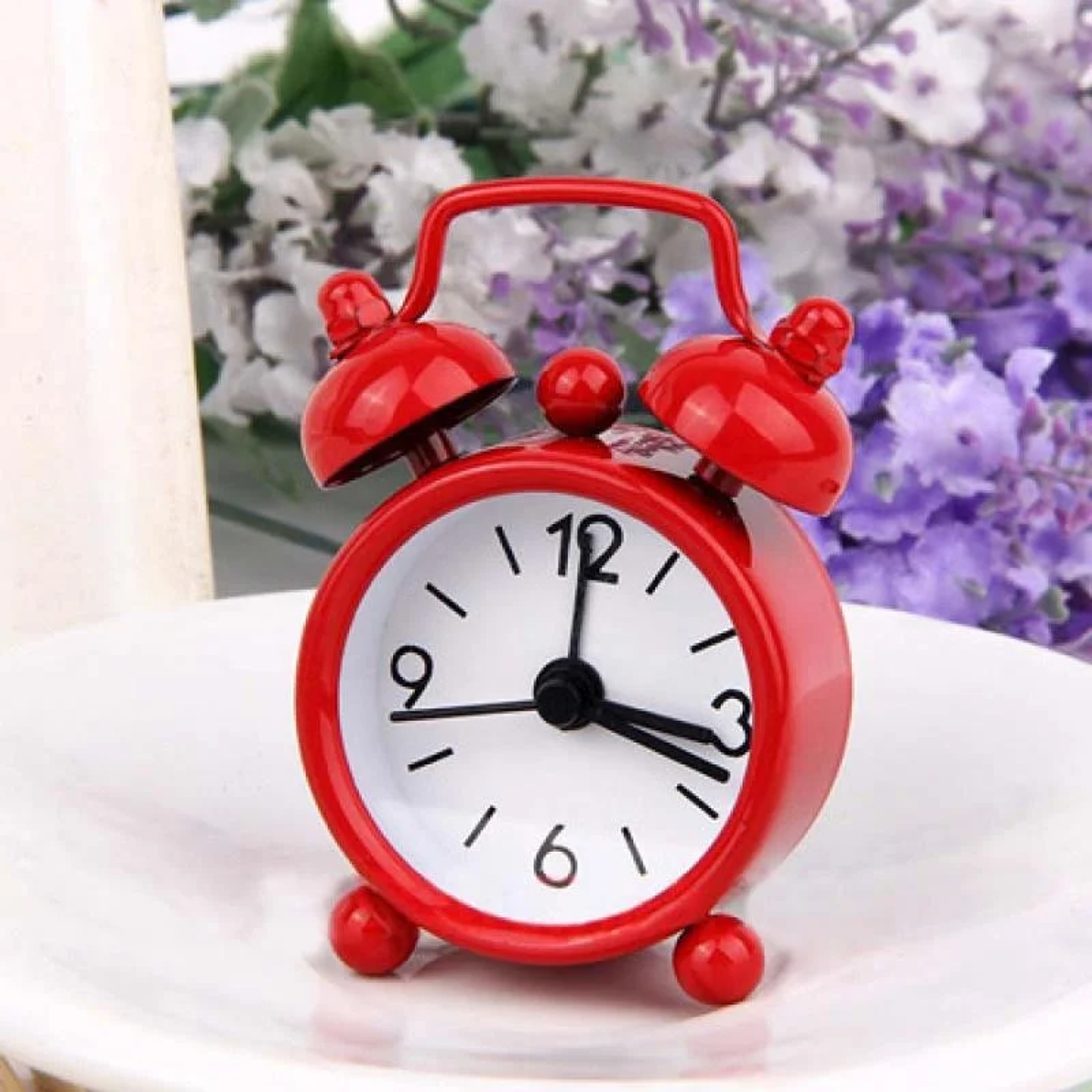 Mini Metal Alarm Clock for Travel & Bedside Cute Analog Kids Alarm Clock – view 10