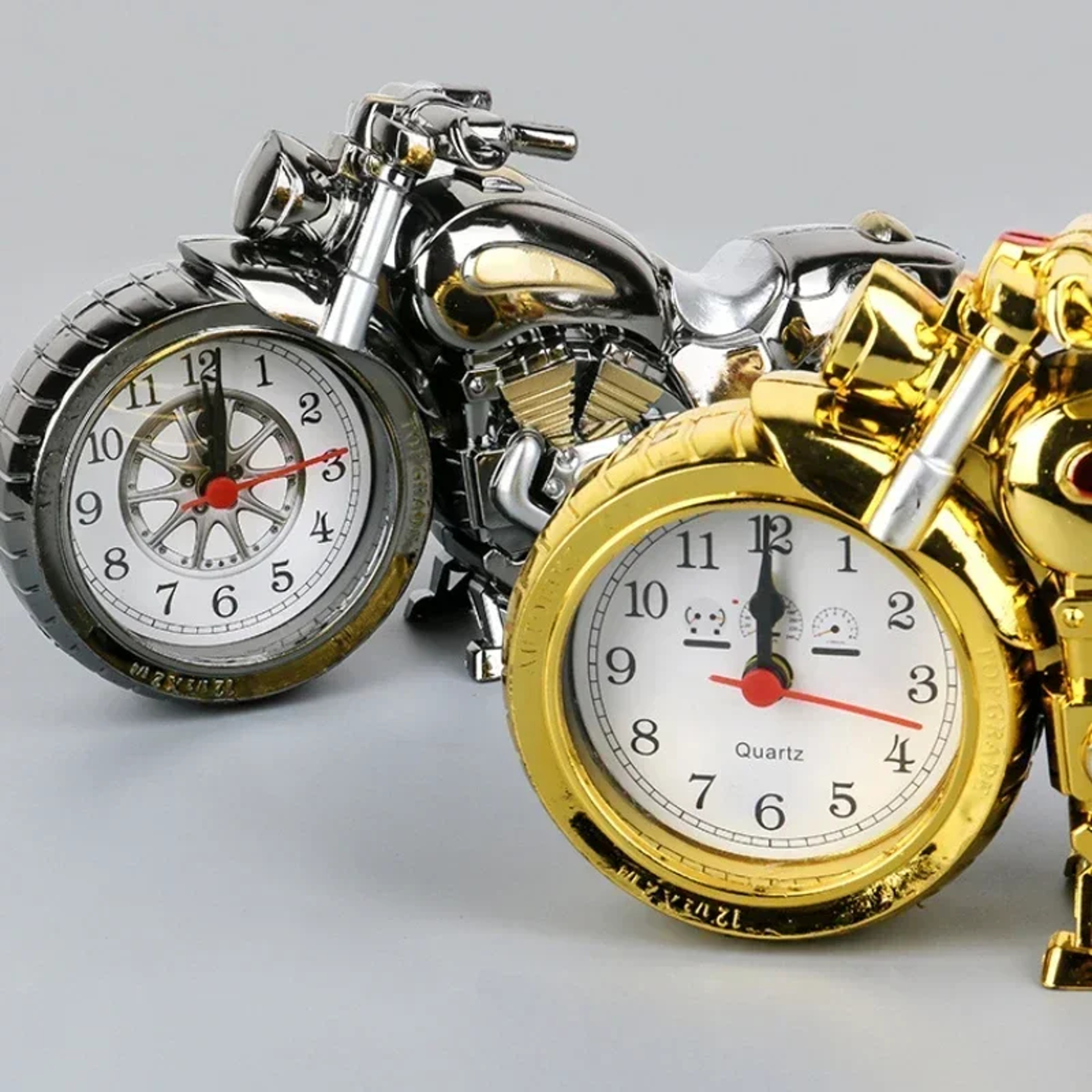 Retro Motorcycle Alarm Clock Vintage Desk Clock for Motorcycle Decor & Gifts – view 3