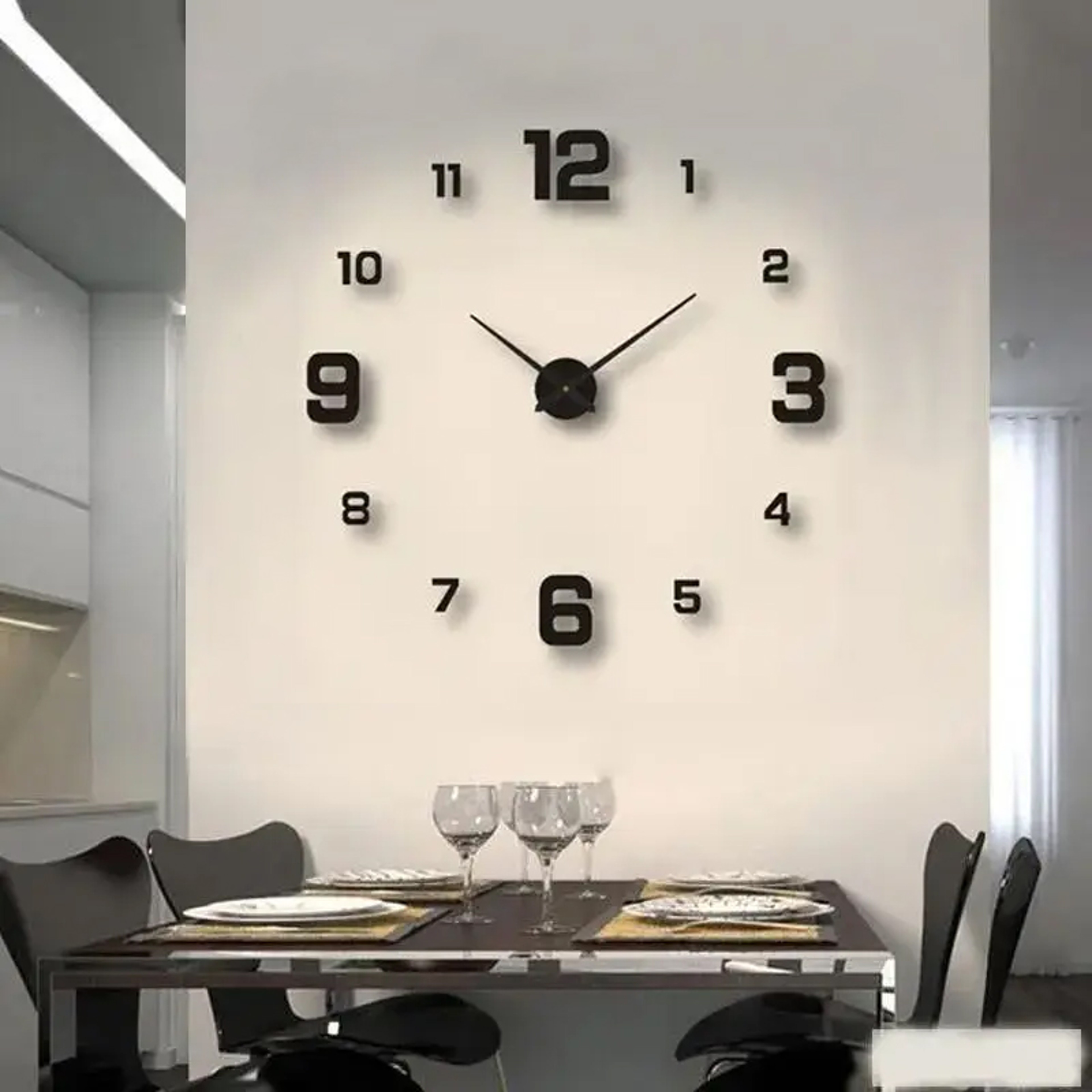 Modern DIY Wall Clock Silent Frameless Acrylic Wall Decor For Living Room  Office 0