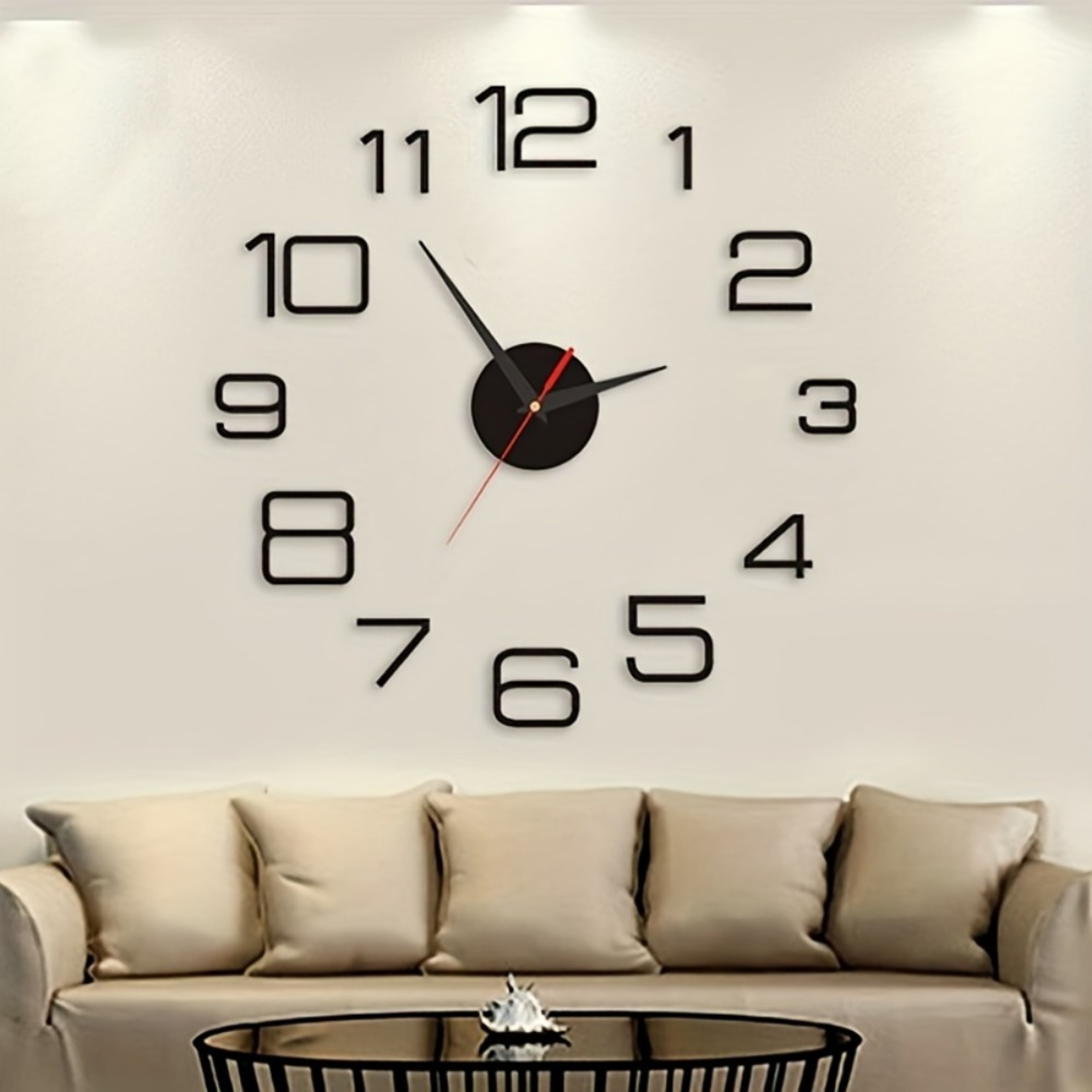 Modern DIY Wall Clock Large Acrylic Mirror Quartz Wall Clock For Living Room Decor 3
