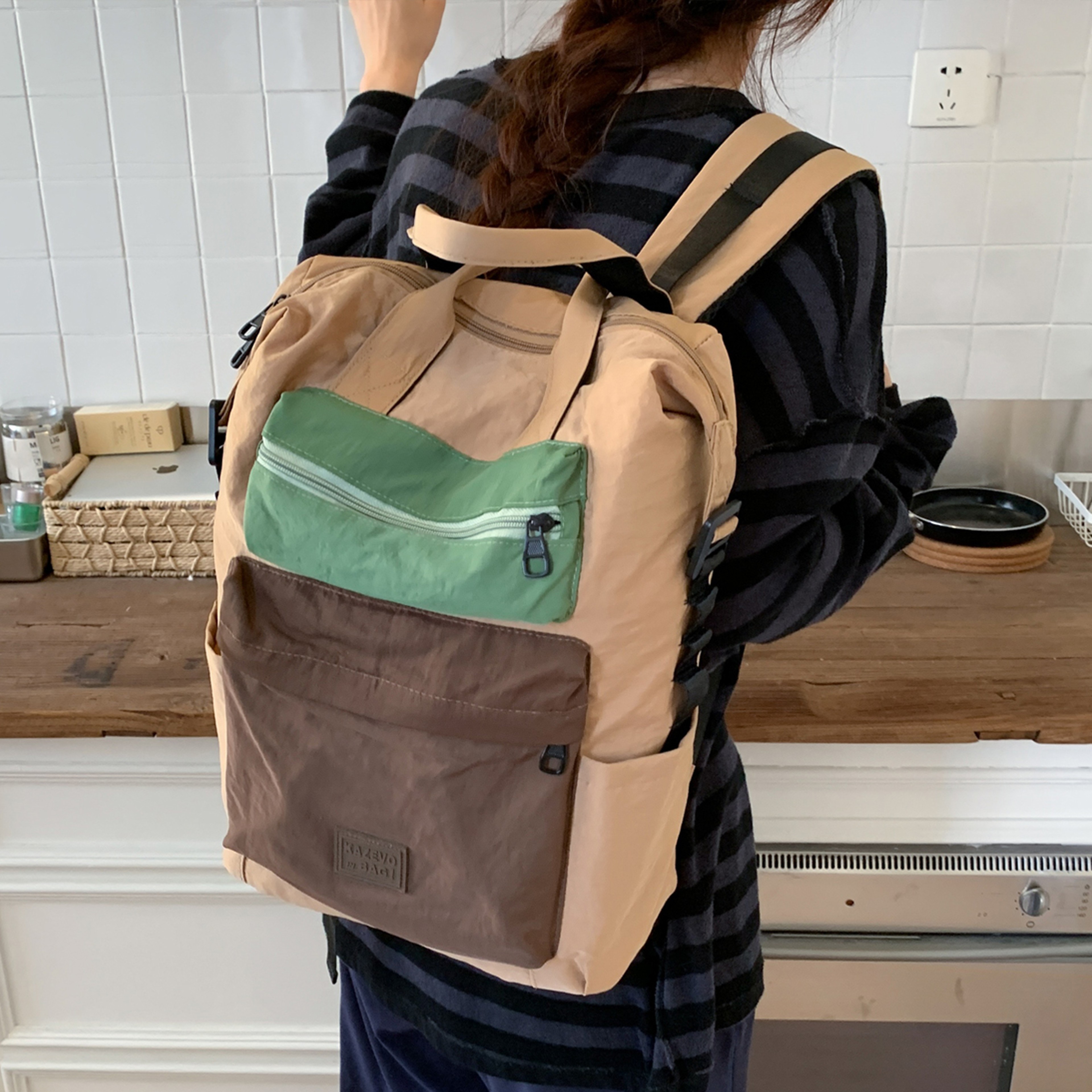 Canvas Laptop Backpack for Men Large Capacity Travel College Bag – view 4