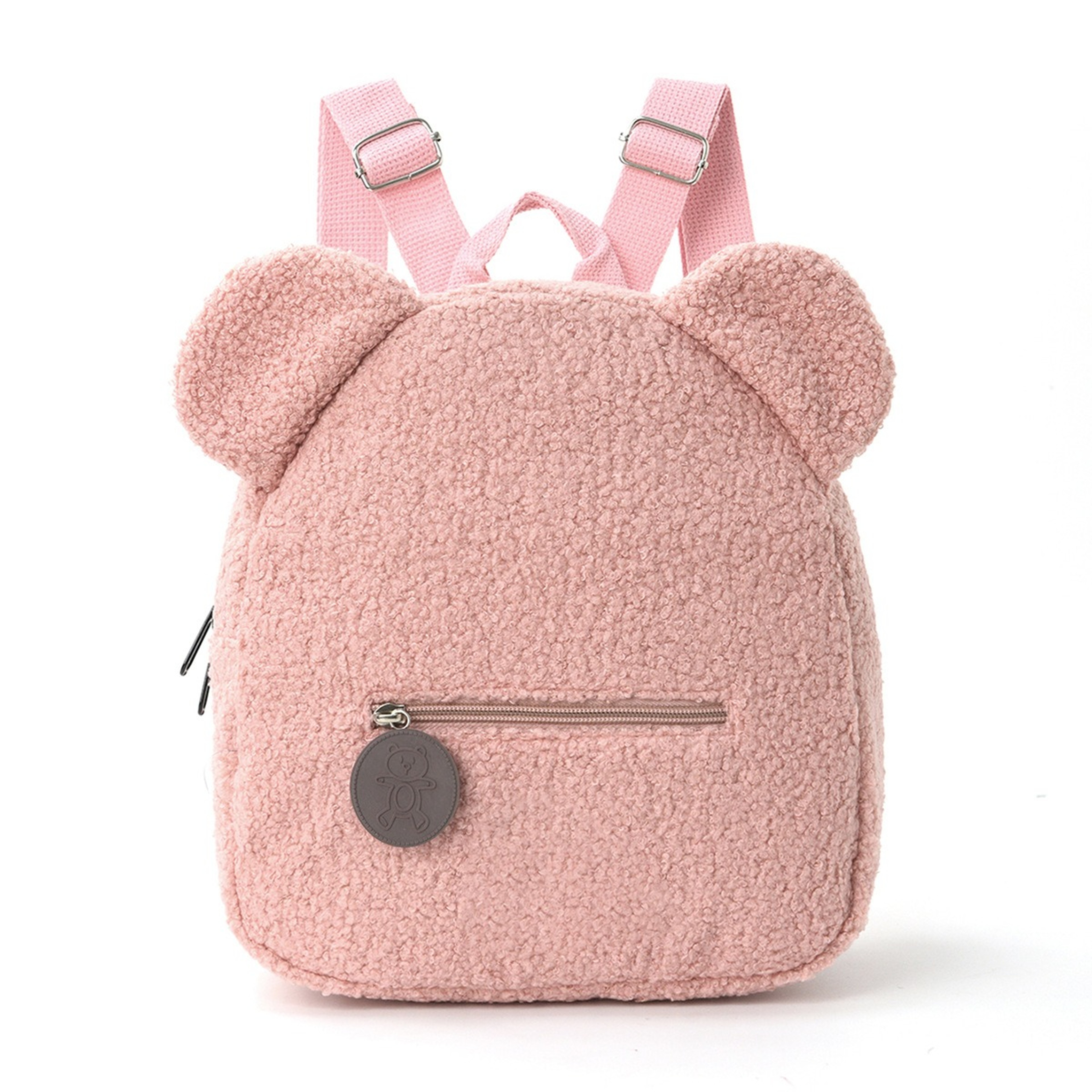 Cute Bear Ears Plush Backpack For Kids Soft Cartoon Animal Bag For School And Travel 9