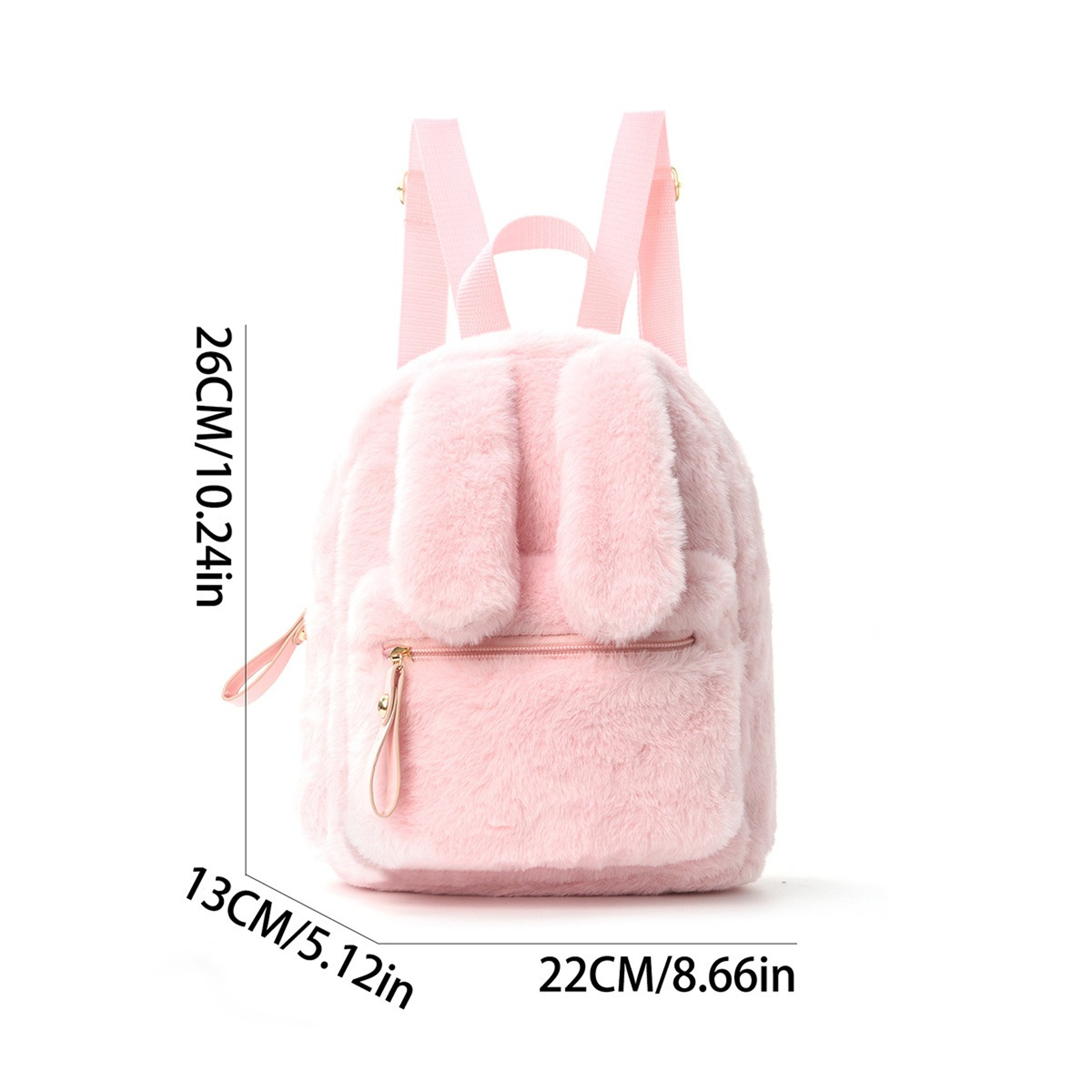 Rabbit Ear Plush Backpack For Kids Cute Animal Travel Bag 5