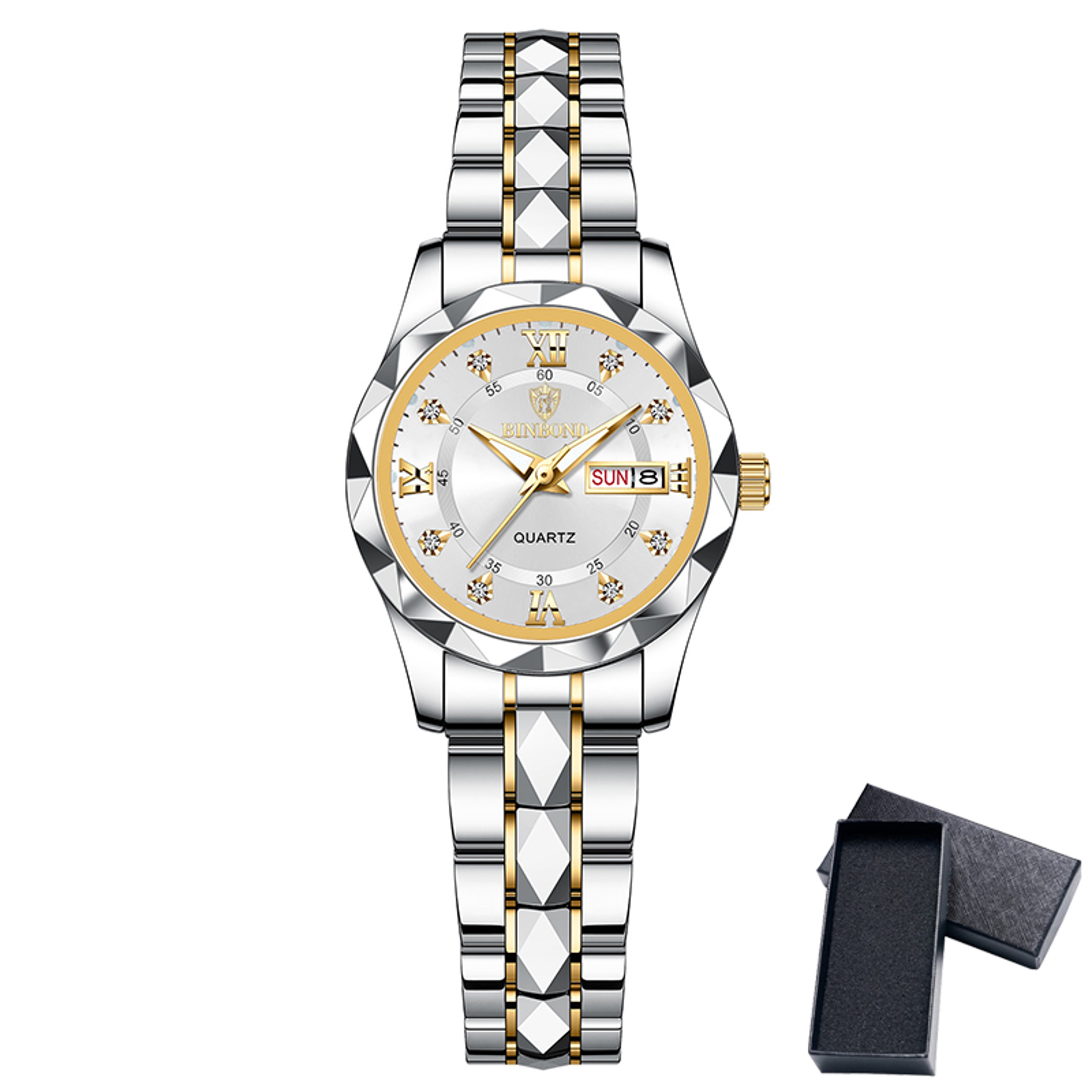 Product Name Luxury Womens Quartz Watch With Week Date Display Waterproof Business Wristwatch 7